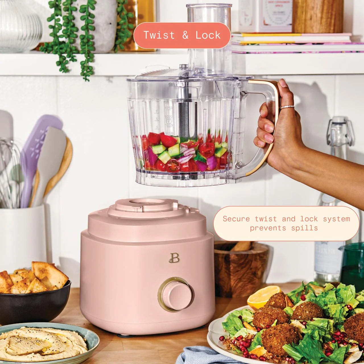 Beautiful 10-Cup Food Processor with Accessories. White Icing by Drew Barrymore