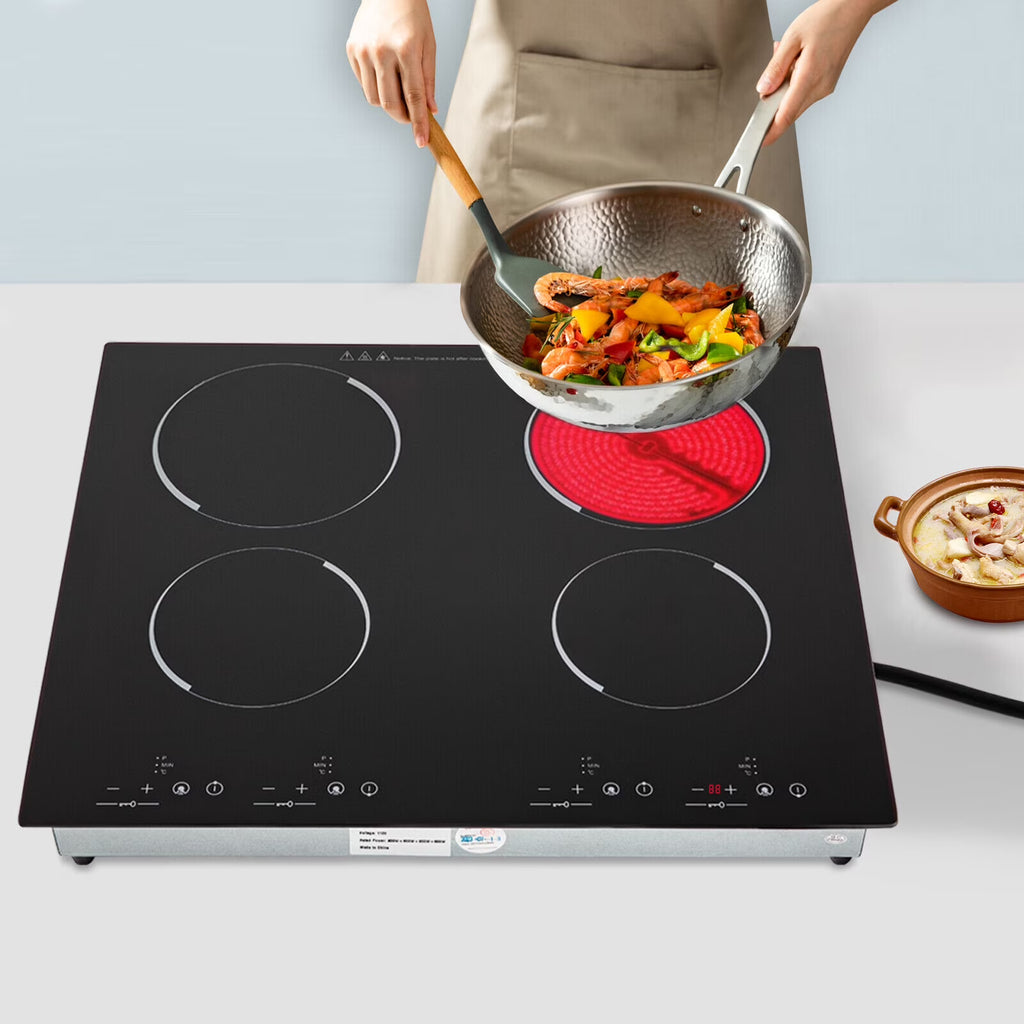 4-Burners Electric Ceramic Cooktop Built-in Cooktop Stove Ceramic Cooking Stove for kitchens. cabins