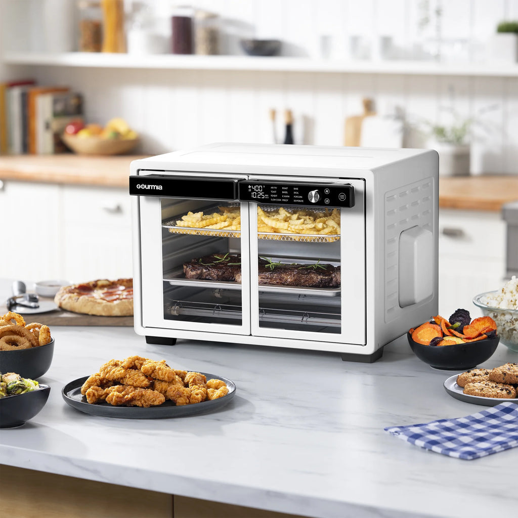 Gourmia 1700W 9-Slice Digital Toaster Oven Air Fryer. 12 Cooking Preset. 35L. Stainless Steel