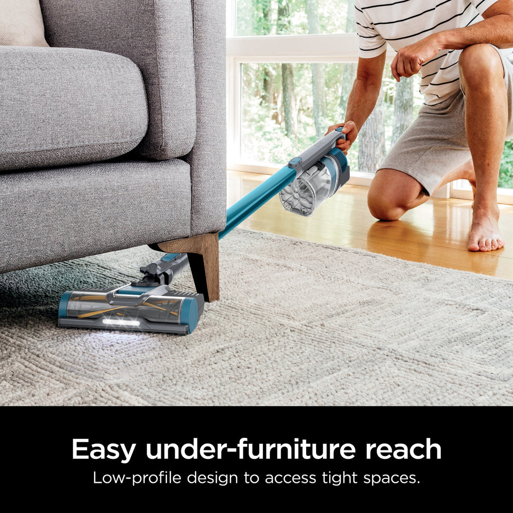 Shark Pet Pro Bagless Cordless Stick Vacuum. Carpets and Hardfloors. Powerfins Brushroll. No Hair Wrap. Up to 40 Min Runtime. XL Dust Cup. IZ240 Teal