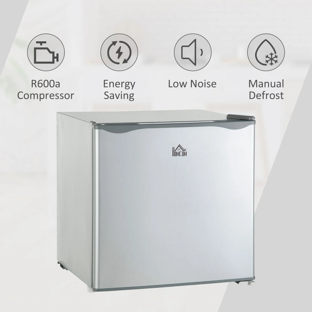 HOMCOM Mini Freezer Countertop. 1.1 Cu.Ft Compact Upright Freezer with Removable Shelves. Reversible Door for Home. Dorm. Apartment and Office. gray  05