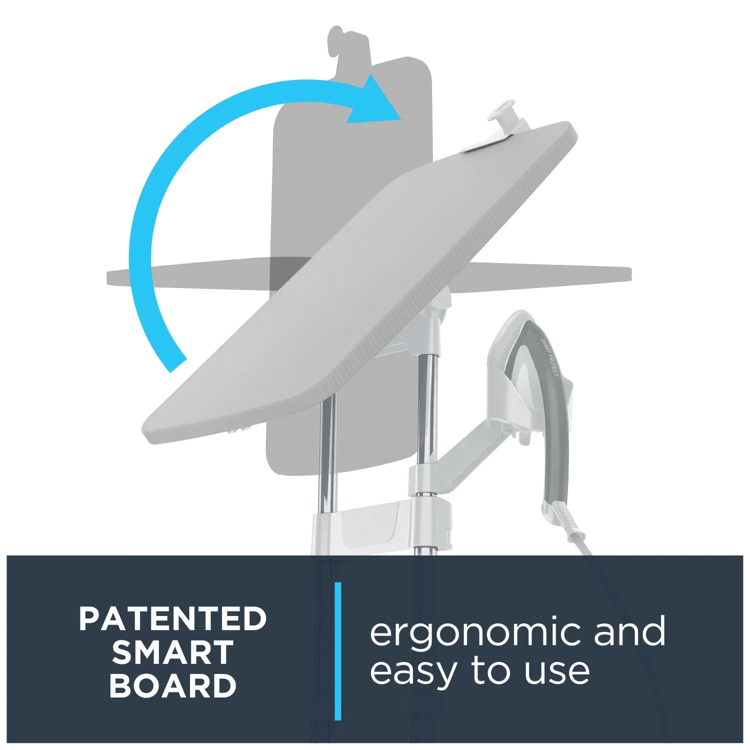 Rowenta IXEO Full Size Steamer for Clothes with Ironing Board. Garment Steamer. 65 Inch. 1500 Watts. Portable. QR1410