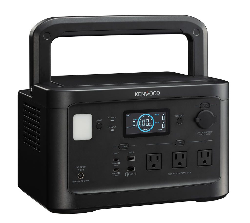 KENWOOD Portable Power Station BN-RK800. 700Wh Backup Lithium Battery. 120V/806W AC Outlets. USB Ports. Automatic Power Supply