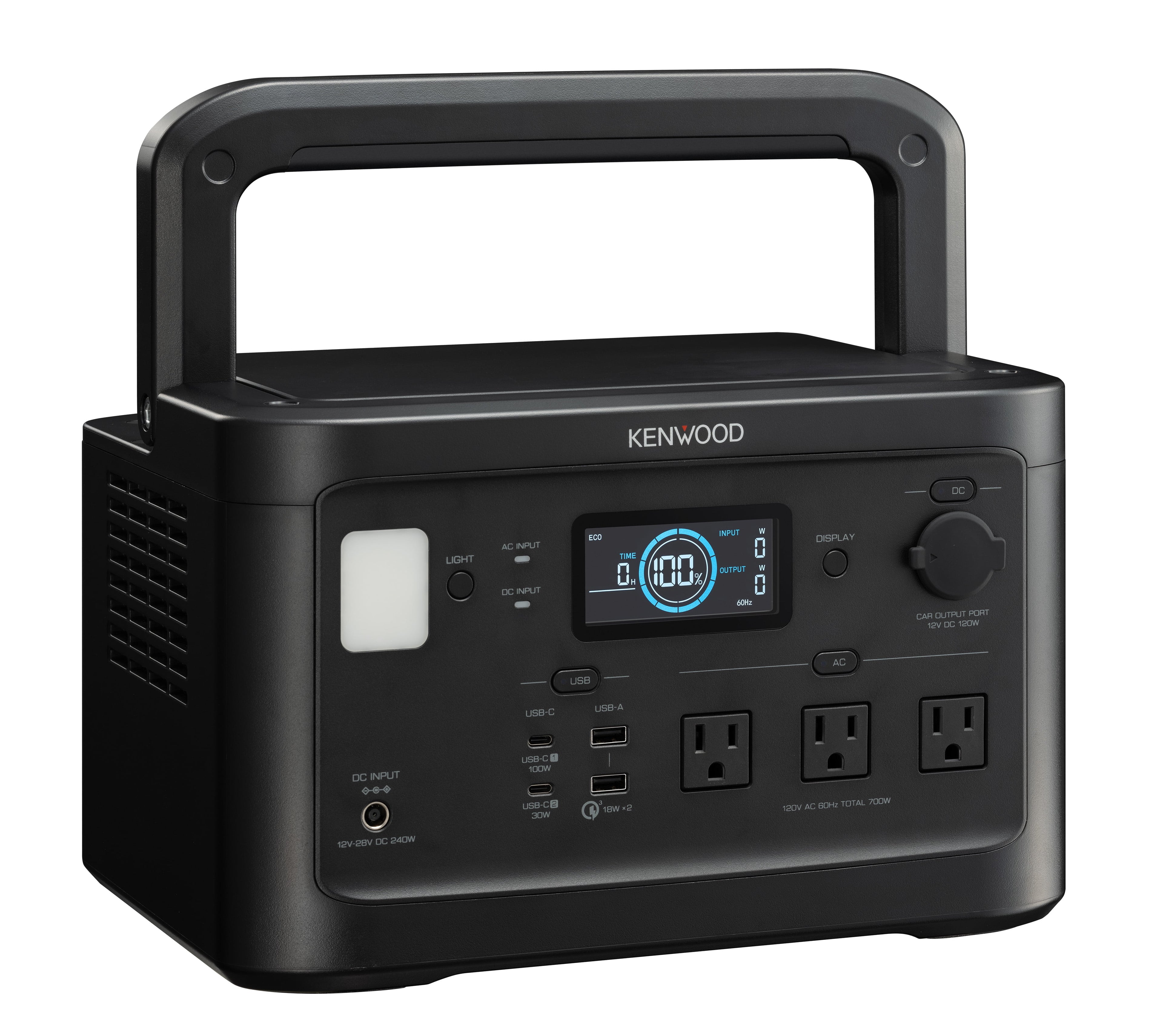 KENWOOD Portable Power Station BN-RK800. 700Wh Backup Lithium Battery. 120V/806W AC Outlets. USB Ports. Automatic Power Supply