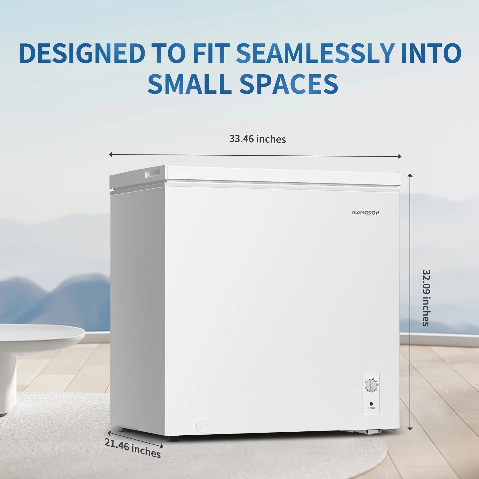 BANGSON 7.0 Cu.Ft Chest Freezer. Deep Freezer with Adjustable Thermostat. Top Open Door Freezer with Removable Basket. Quiet Operation. Ideal for Kitchen/Apartment/Office