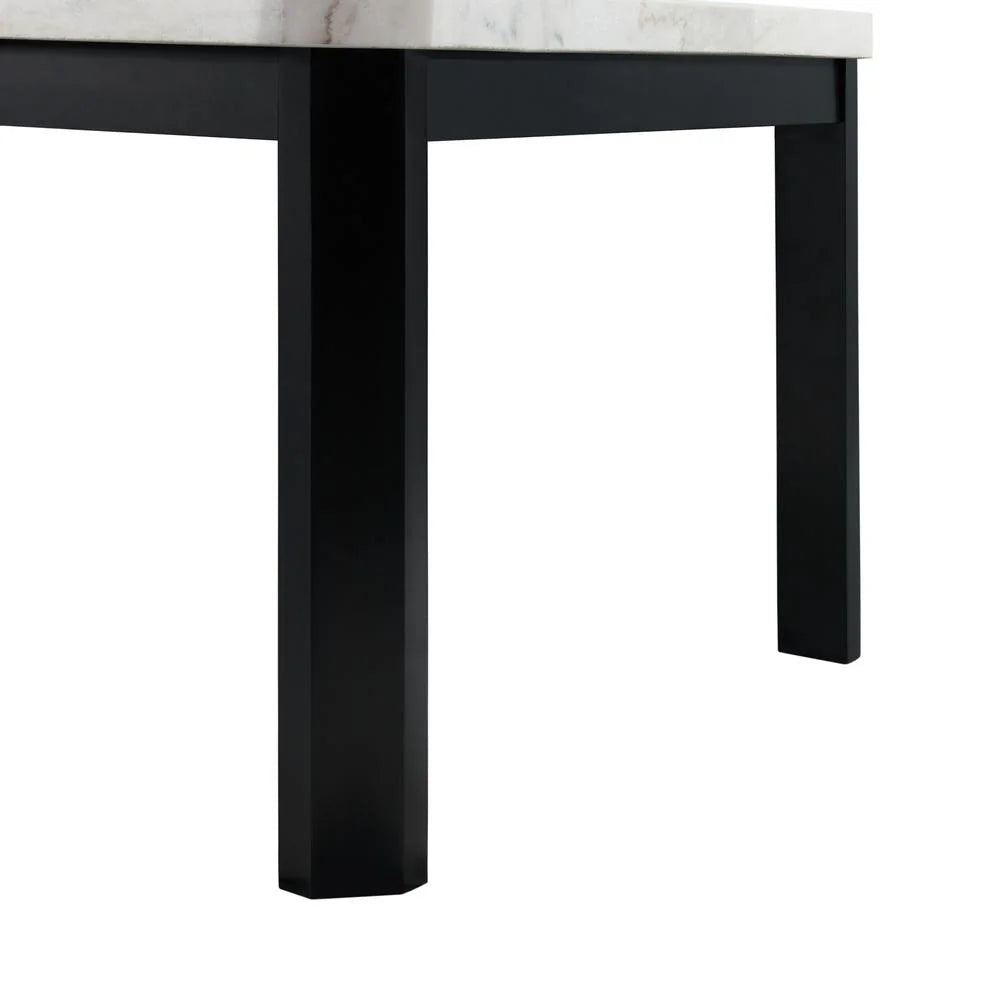 Picket House Celine 5PC Counter Dining Set with 4 Black Faux Leather Chairs
