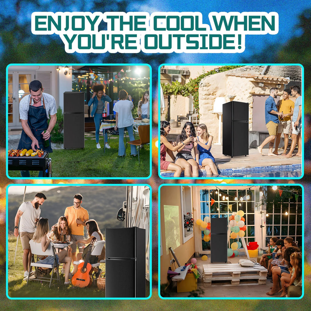 JIEJIA 5.0 Cu.Ft Apartment Size Refrigerators with Separate Freezer. 2 Door Refrigerator. Small Fridge with Freezer. Gray