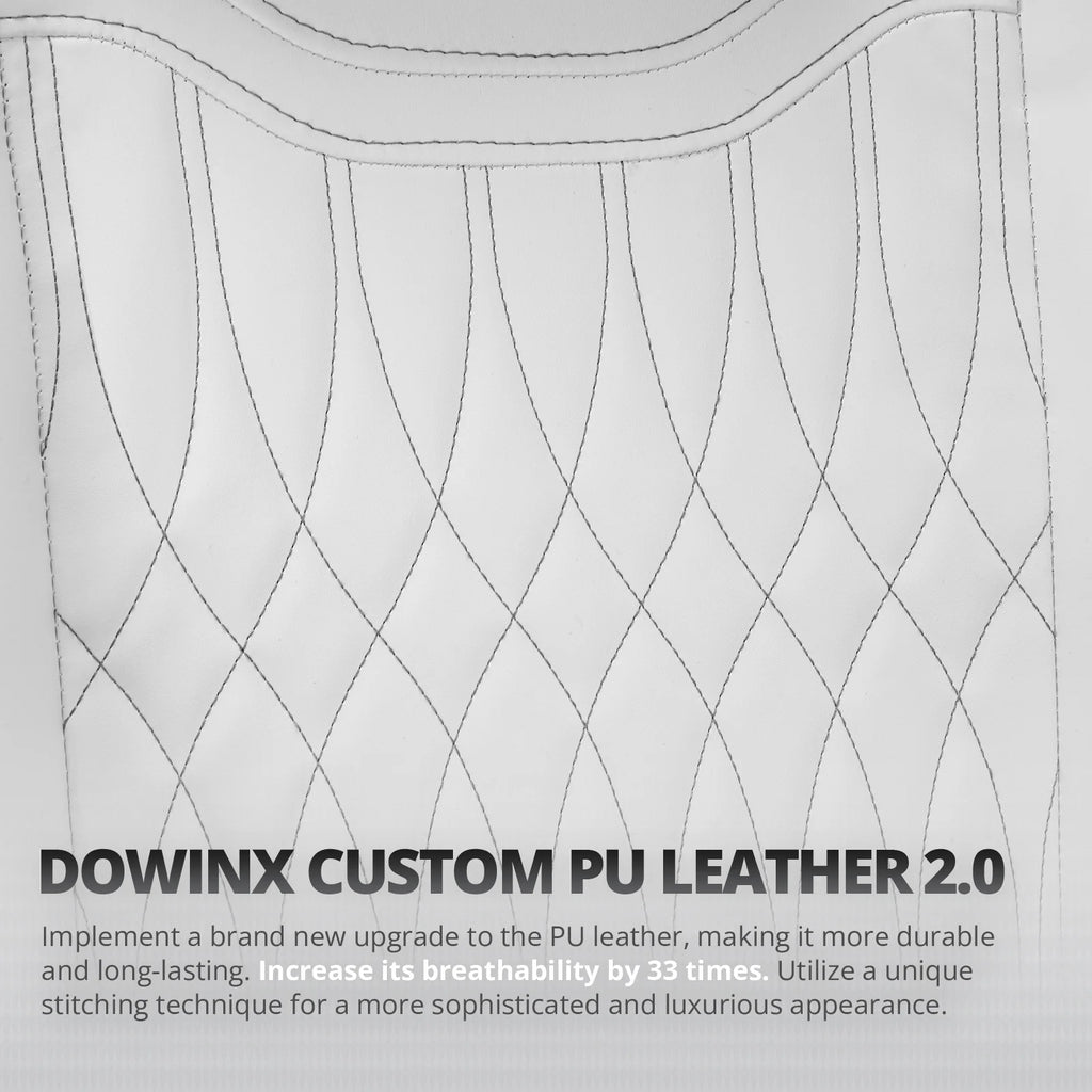 Dowinx Gaming Chair Breathable PU Leather Gamer Chair with Pocket Spring Cushion. Ergonomic Computer Chair with Massage Lumbar Support.Adjustable Swivel Task Chair with Footrest(Brown)