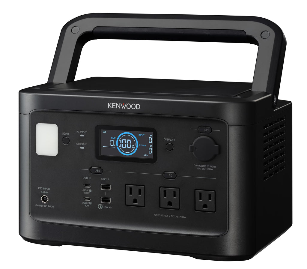 KENWOOD Portable Power Station BN-RK800. 700Wh Backup Lithium Battery. 120V/806W AC Outlets. USB Ports. Automatic Power Supply