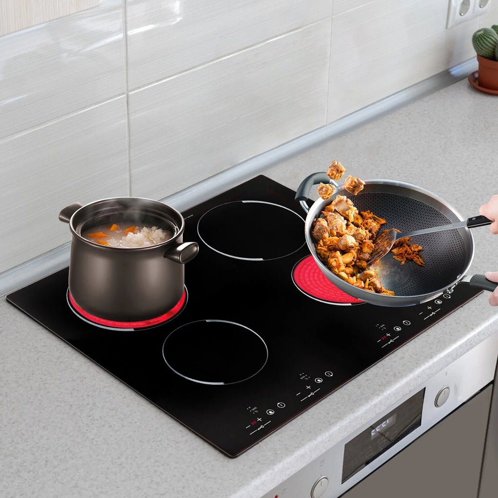 4-Burners Electric Ceramic Cooktop Built-in Cooktop Stove Ceramic Cooking Stove for kitchens. cabins