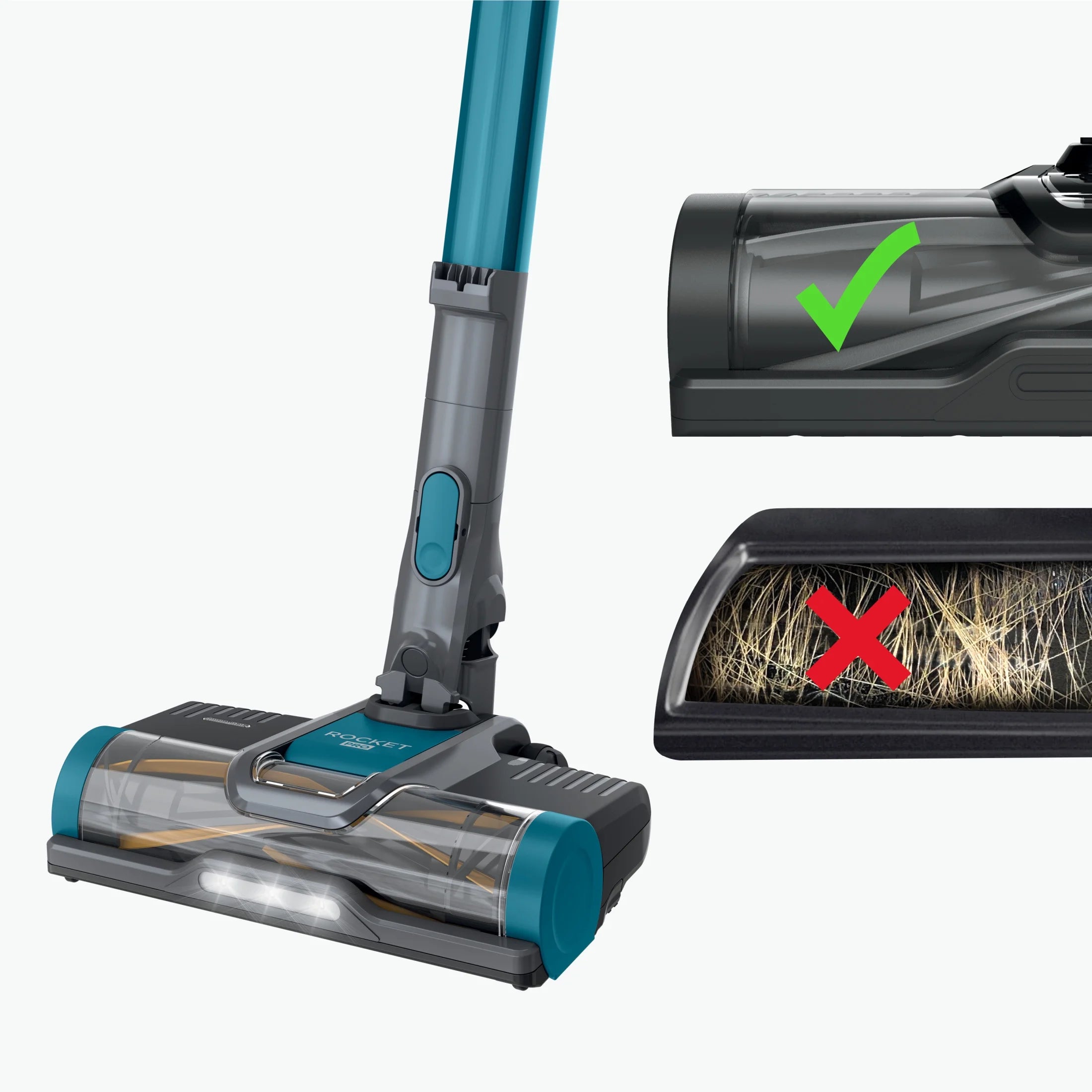 Shark Pet Pro Bagless Cordless Stick Vacuum. Carpets and Hardfloors. Powerfins Brushroll. No Hair Wrap. Up to 40 Min Runtime. XL Dust Cup. IZ240 Teal