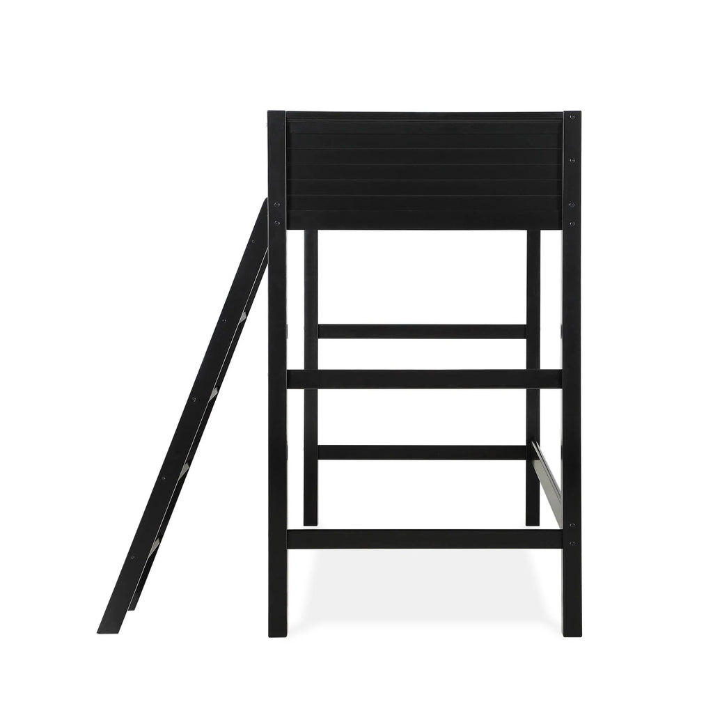 Your Zone Kiarah Twin Loft Bed with Ladder. White