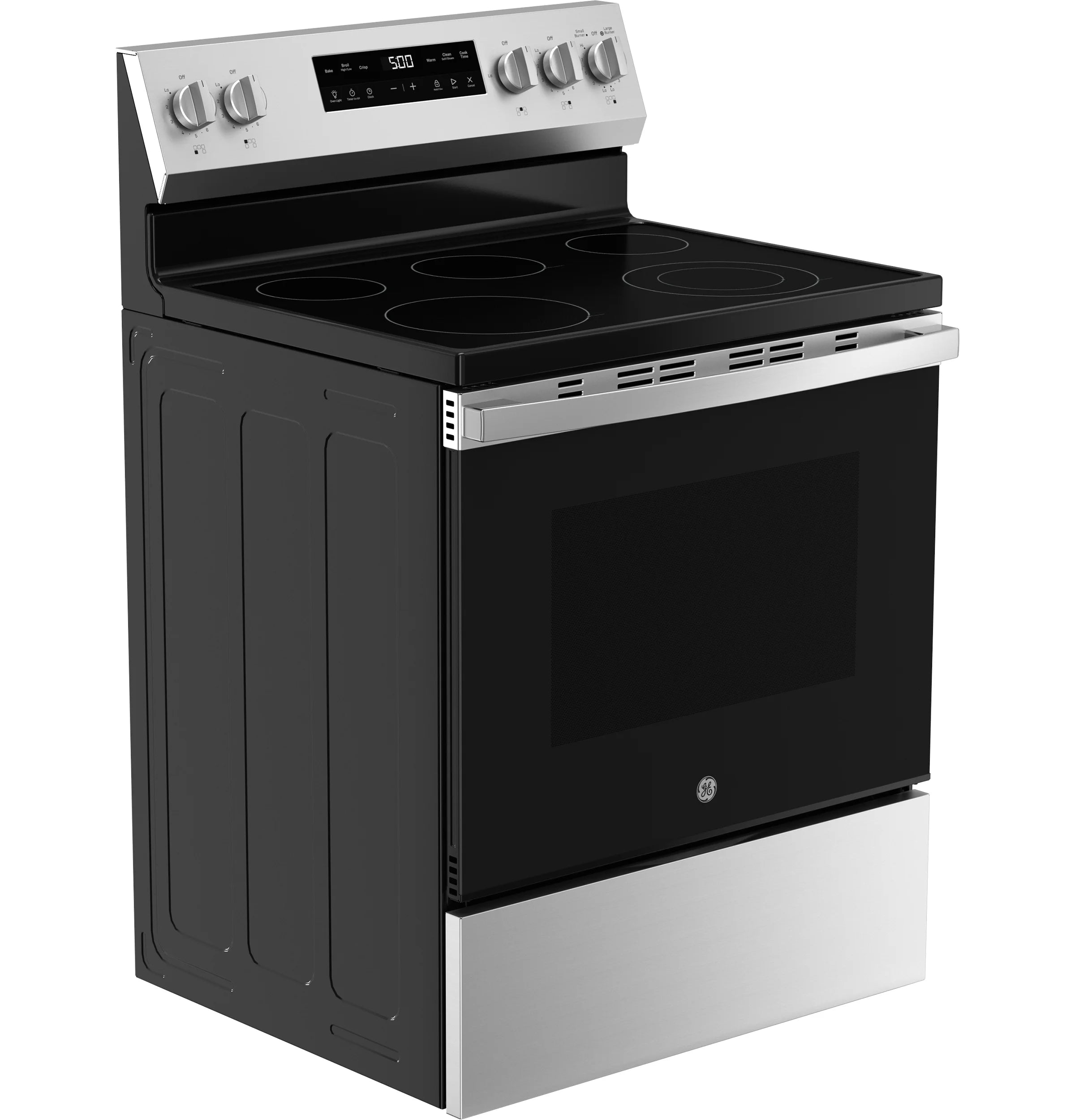 GE? 30 5.0 Cu. ft. 240 Volts Free-Standing Electric Range with Crisp Mode in Stainless Steel