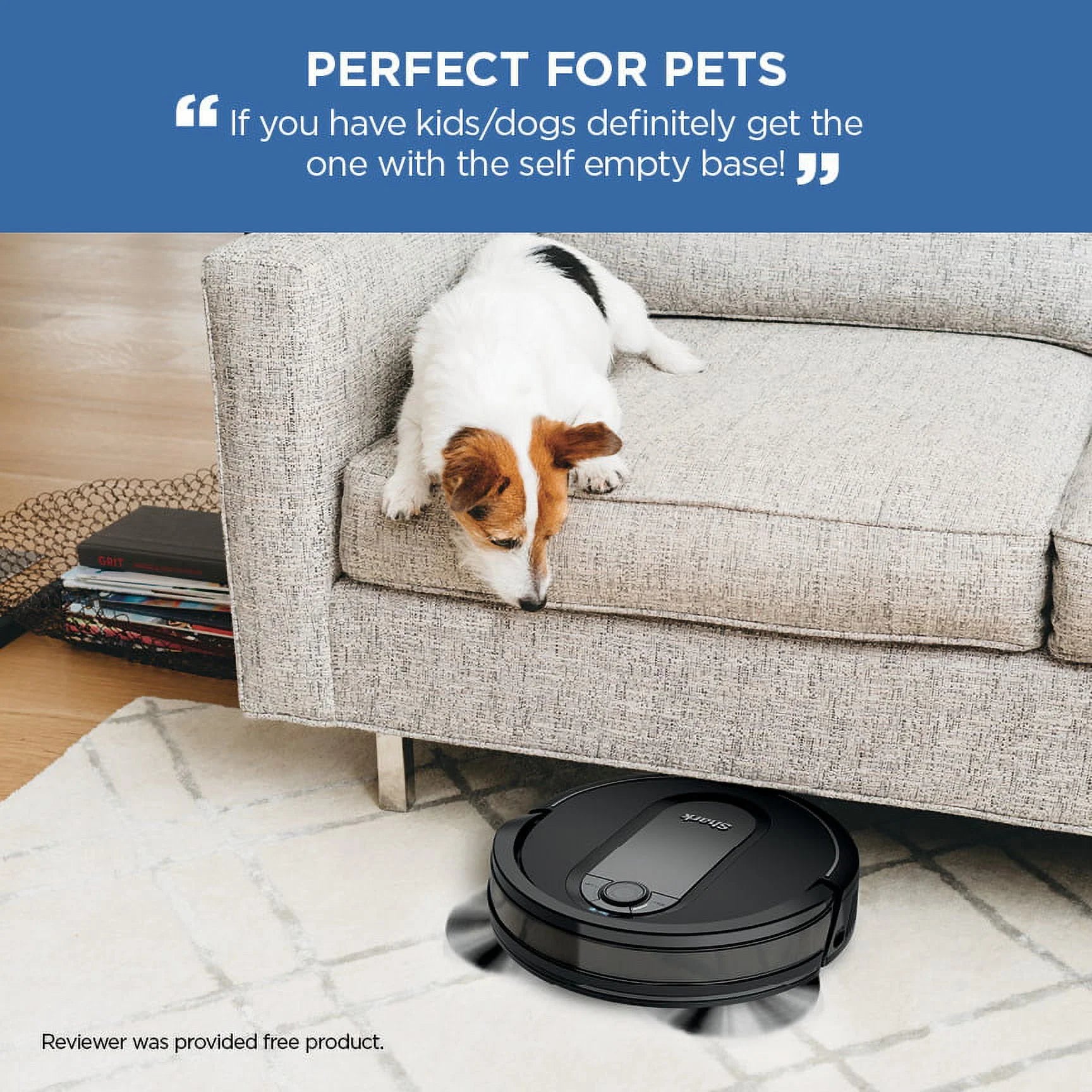 Shark IQ Robot Vacuum with XL Self-Empty Base. Home Mapping. Self-Cleaning Brushroll. Wi-Fi.RV1000AE