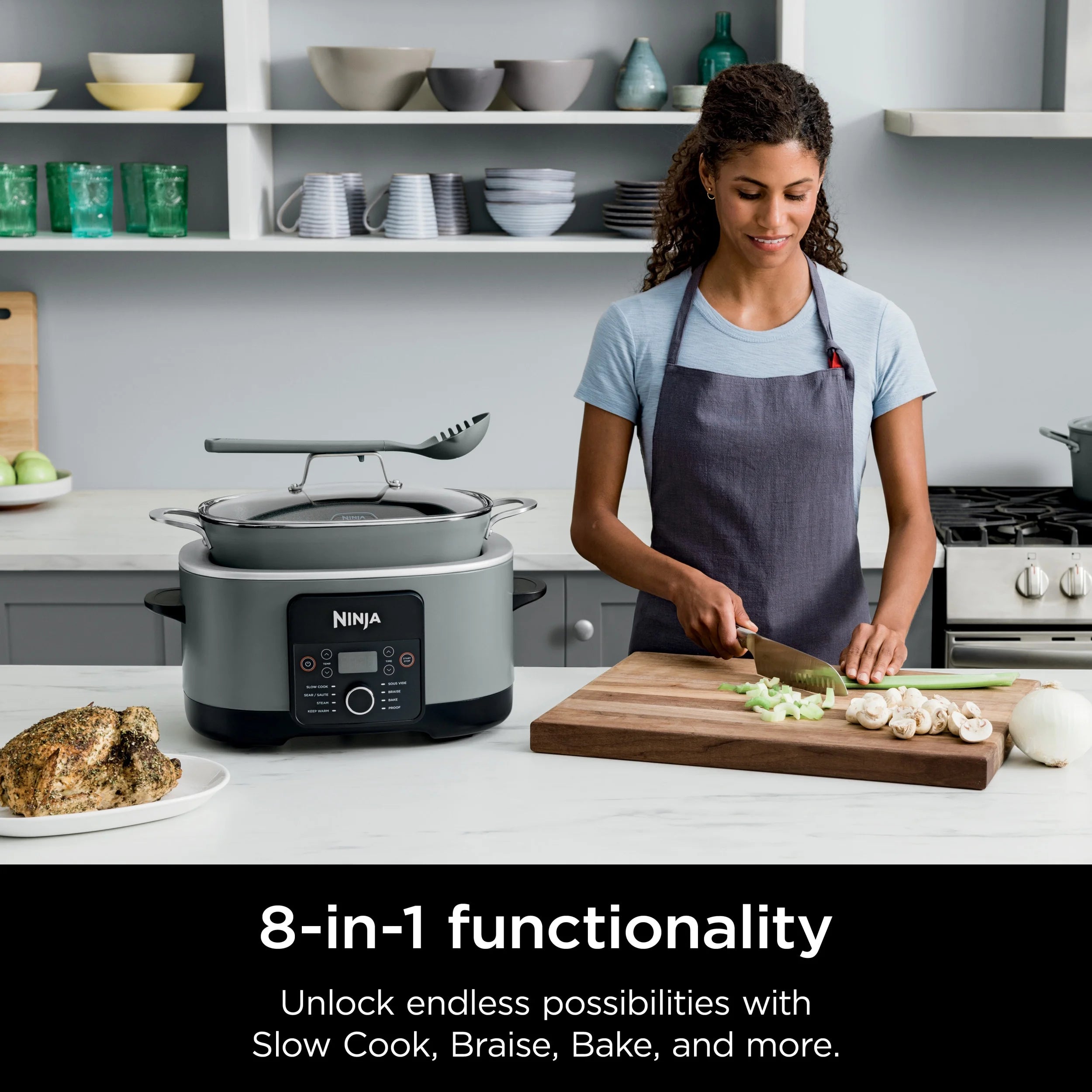 Ninja Foodi 8.5 Qt PossibleCooker PRO.Gray. MC1001