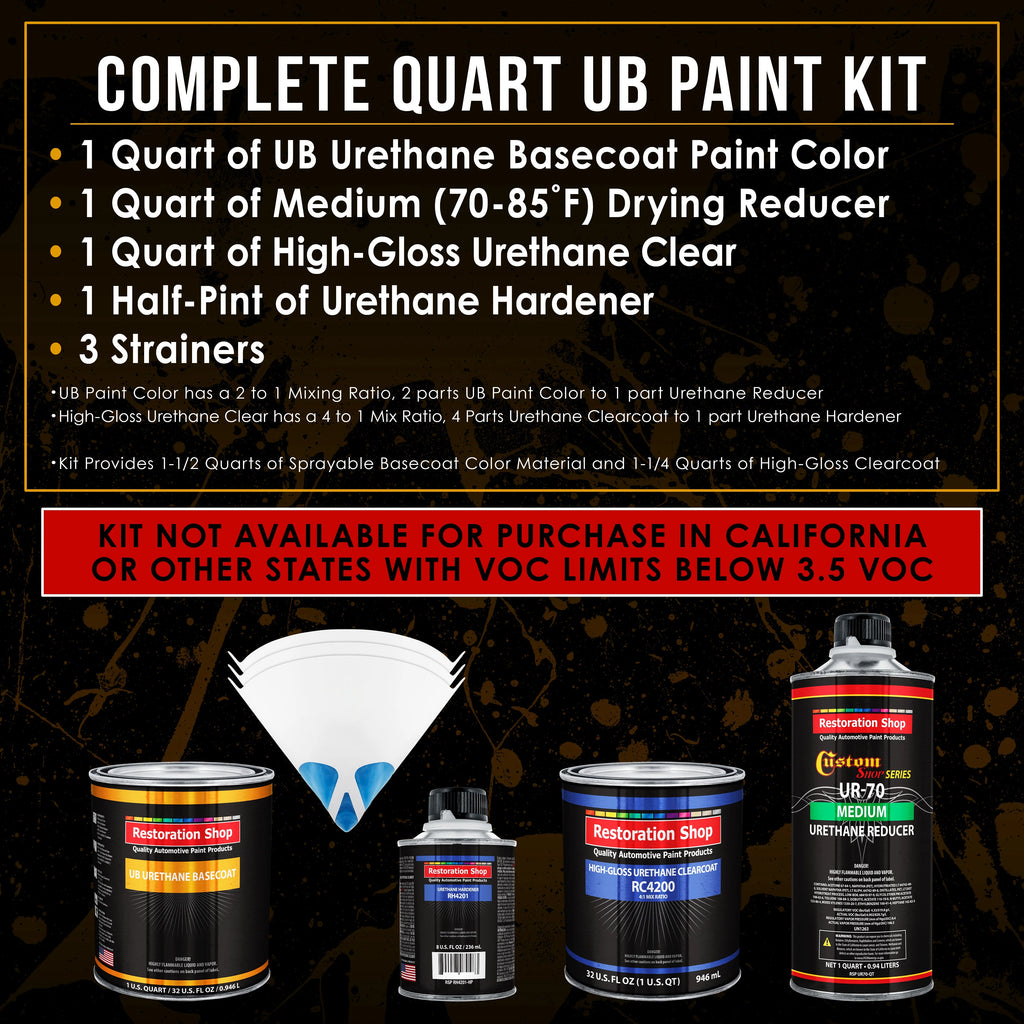 Hugger Orange Quart URETHANE BASECOAT CLEARCOAT Car Auto Body Paint Kit