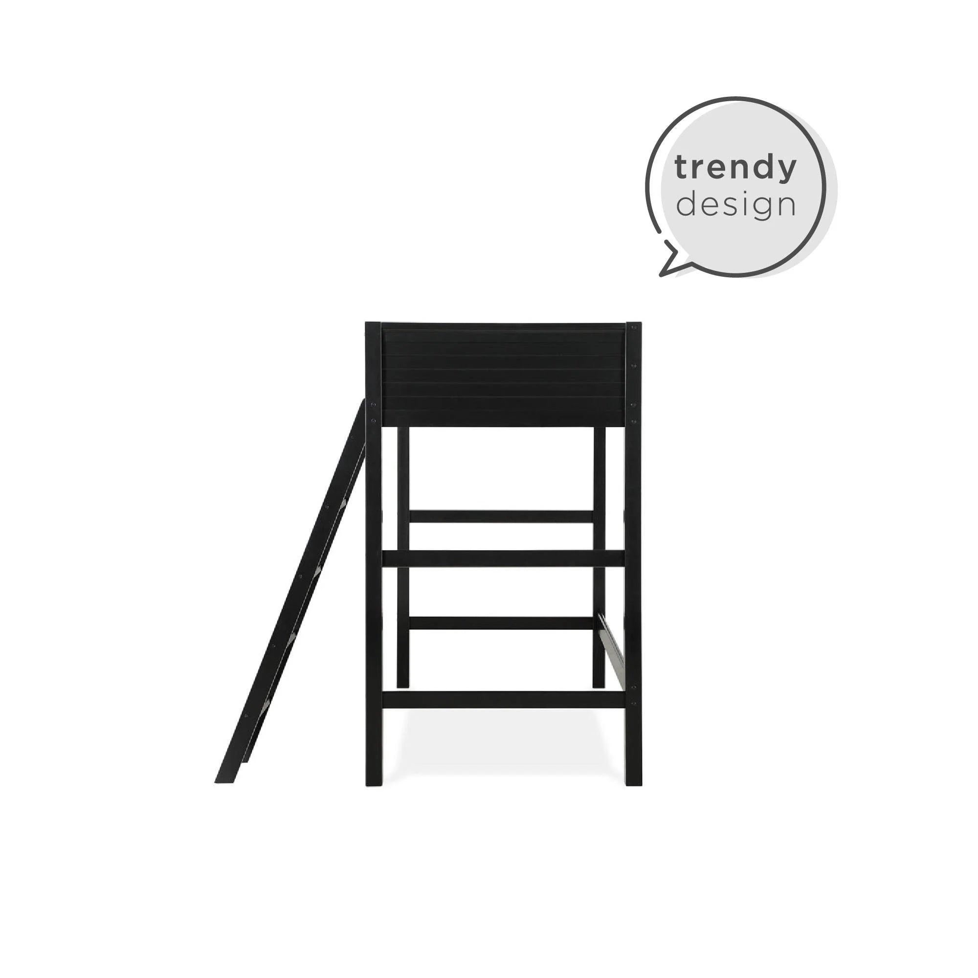 Your Zone Kiarah Twin Loft Bed with Ladder. White