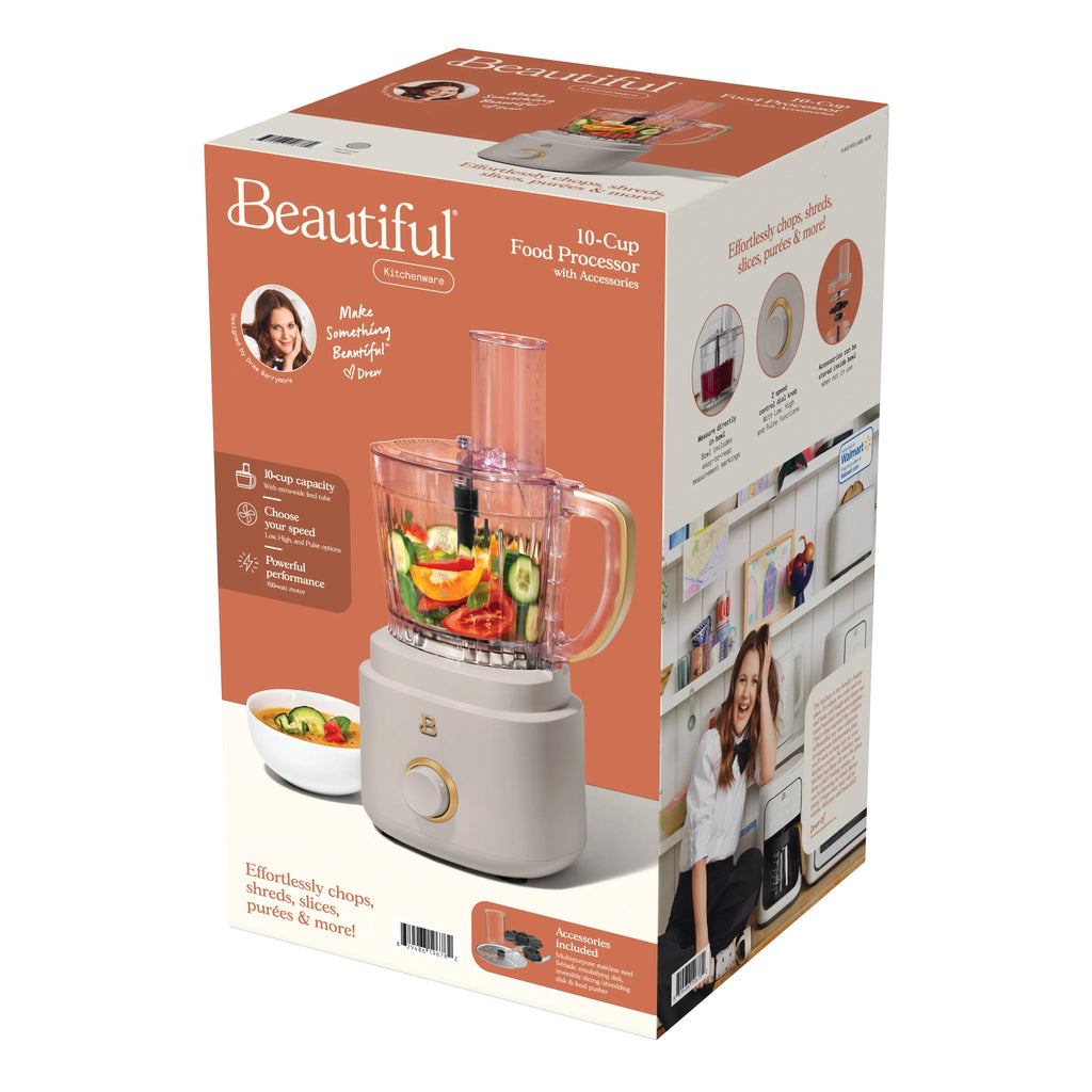 Beautiful 10-Cup Food Processor with Accessories. White Icing by Drew Barrymore