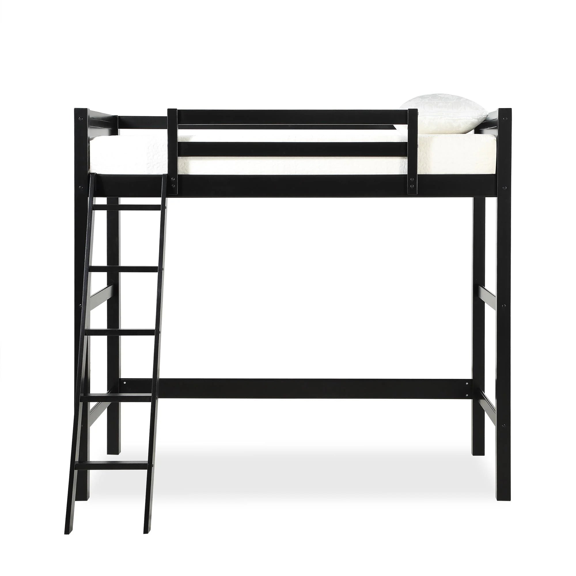Your Zone Kiarah Twin Loft Bed with Ladder. White