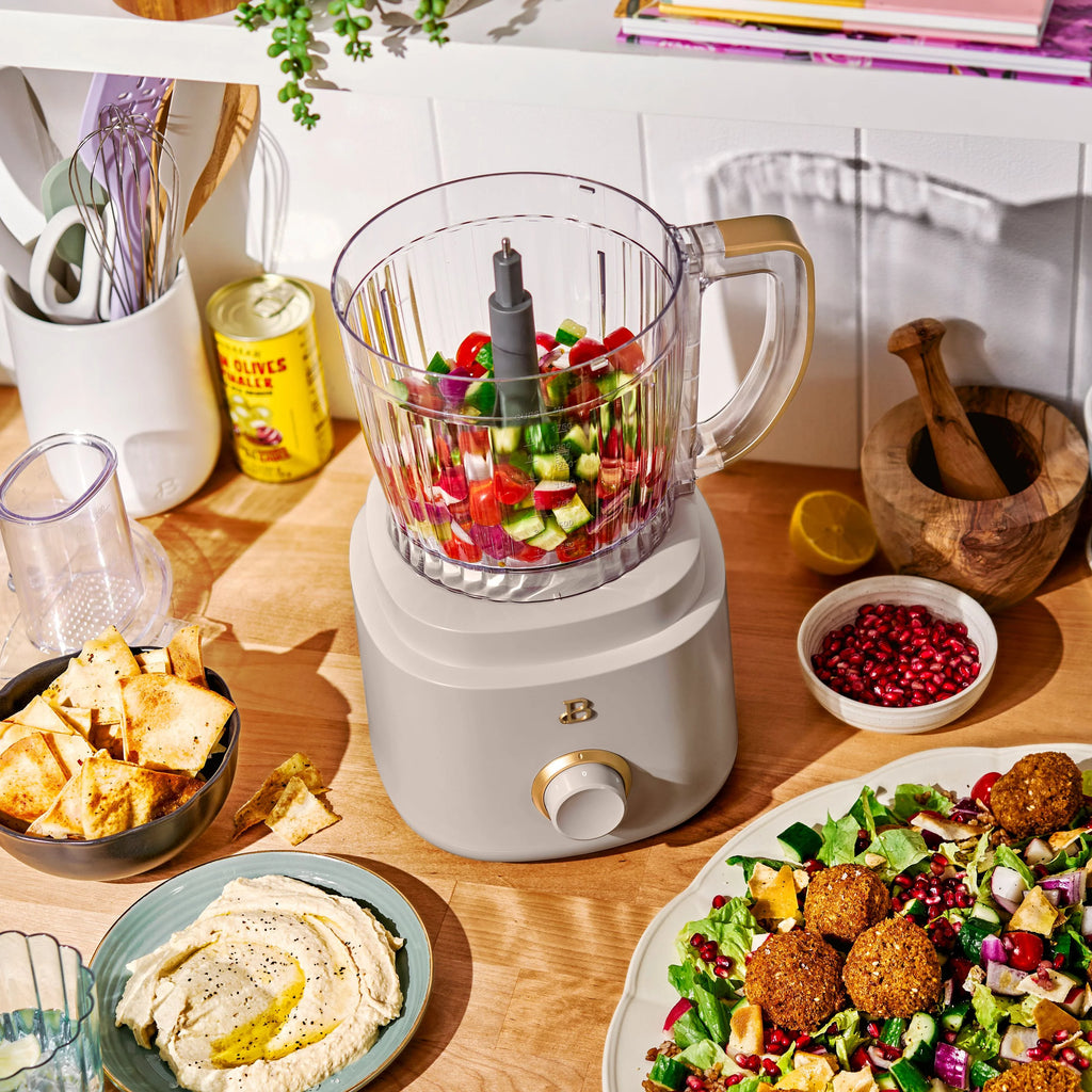 Beautiful 10-Cup Food Processor with Accessories. White Icing by Drew Barrymore