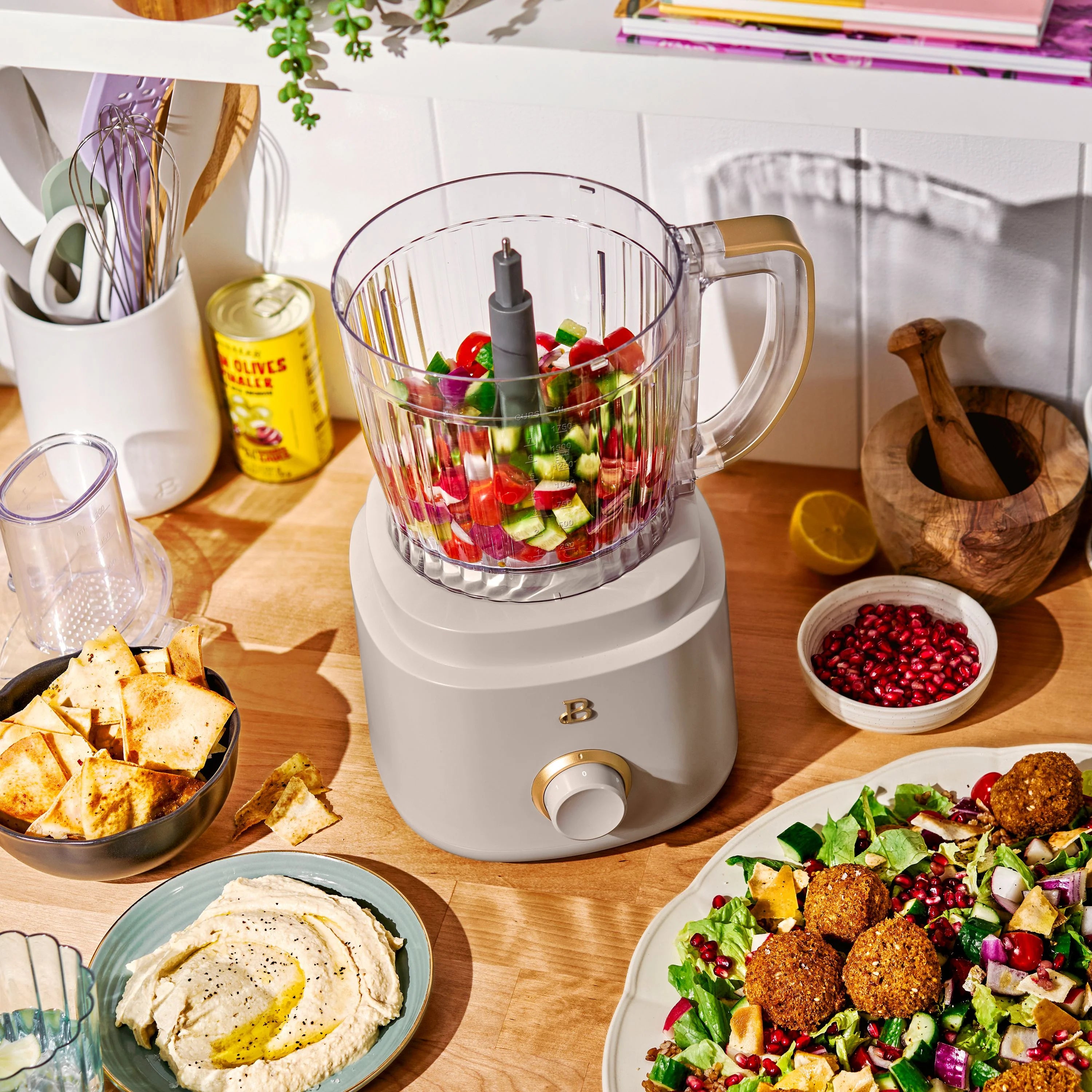 Beautiful 10-Cup Food Processor with Accessories. White Icing by Drew Barrymore