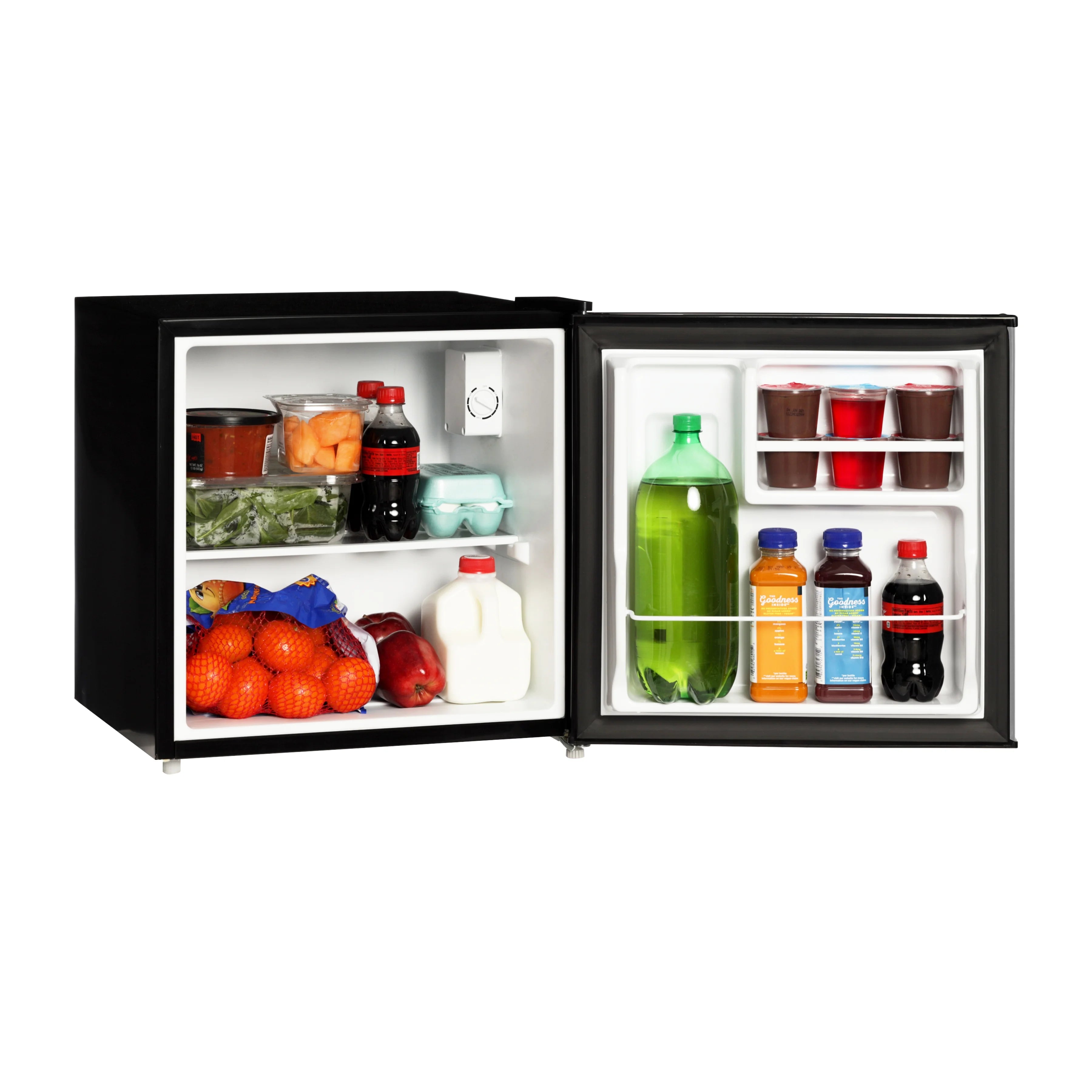 Mainstays 1.7 Cu. ft. Single Door Mini Refrigerator. Stainless Steel Look