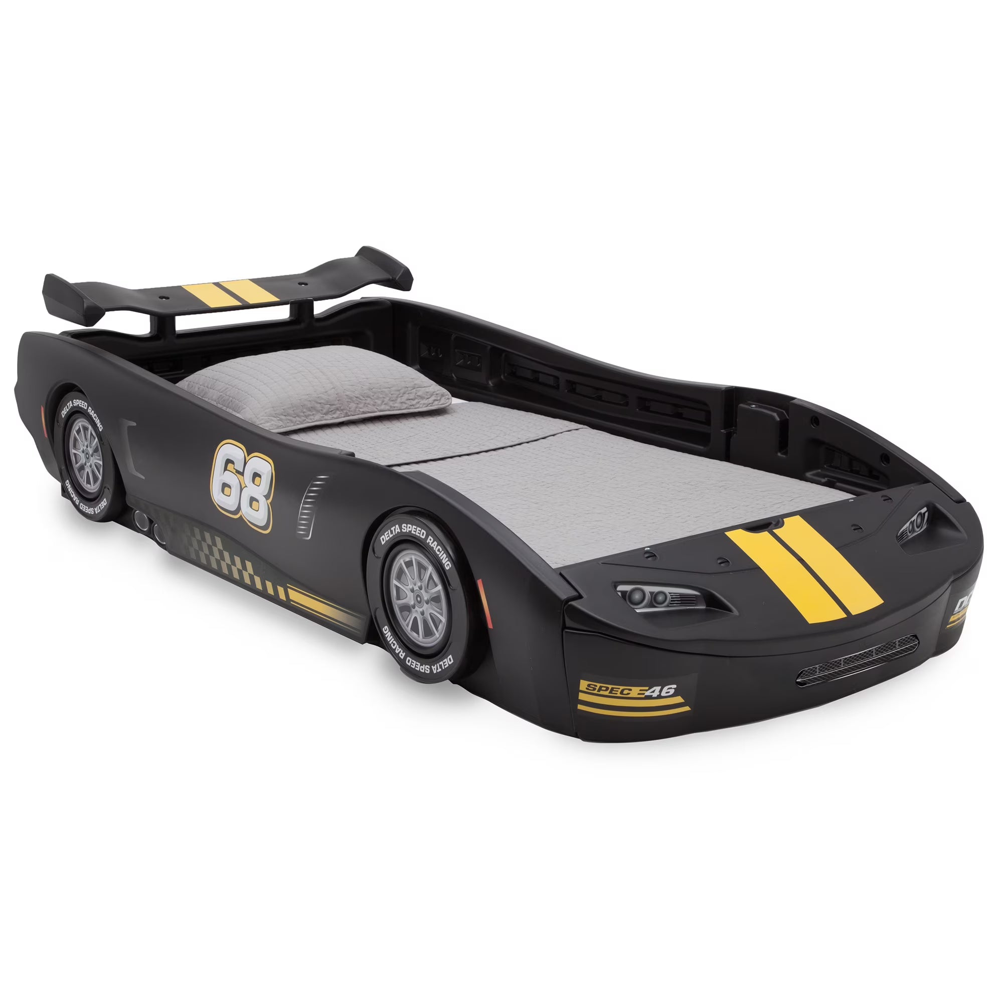 Delta Children Turbo Race Car Twin Bed. Blue