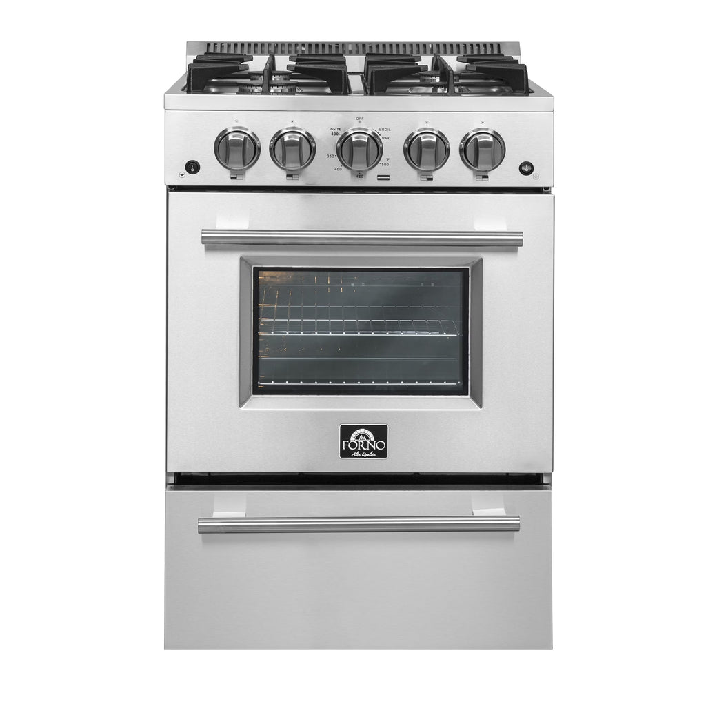 Forno Breno 24-Inch Freestanding Gas Range. Compact Design. Energy Efficient