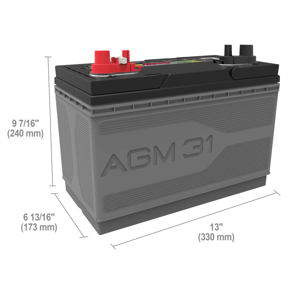EverStart Platinum BOXED AGM Marine and RV Deep Cycle Battery. Group Size 31M 12 Volt. 1030 MCA