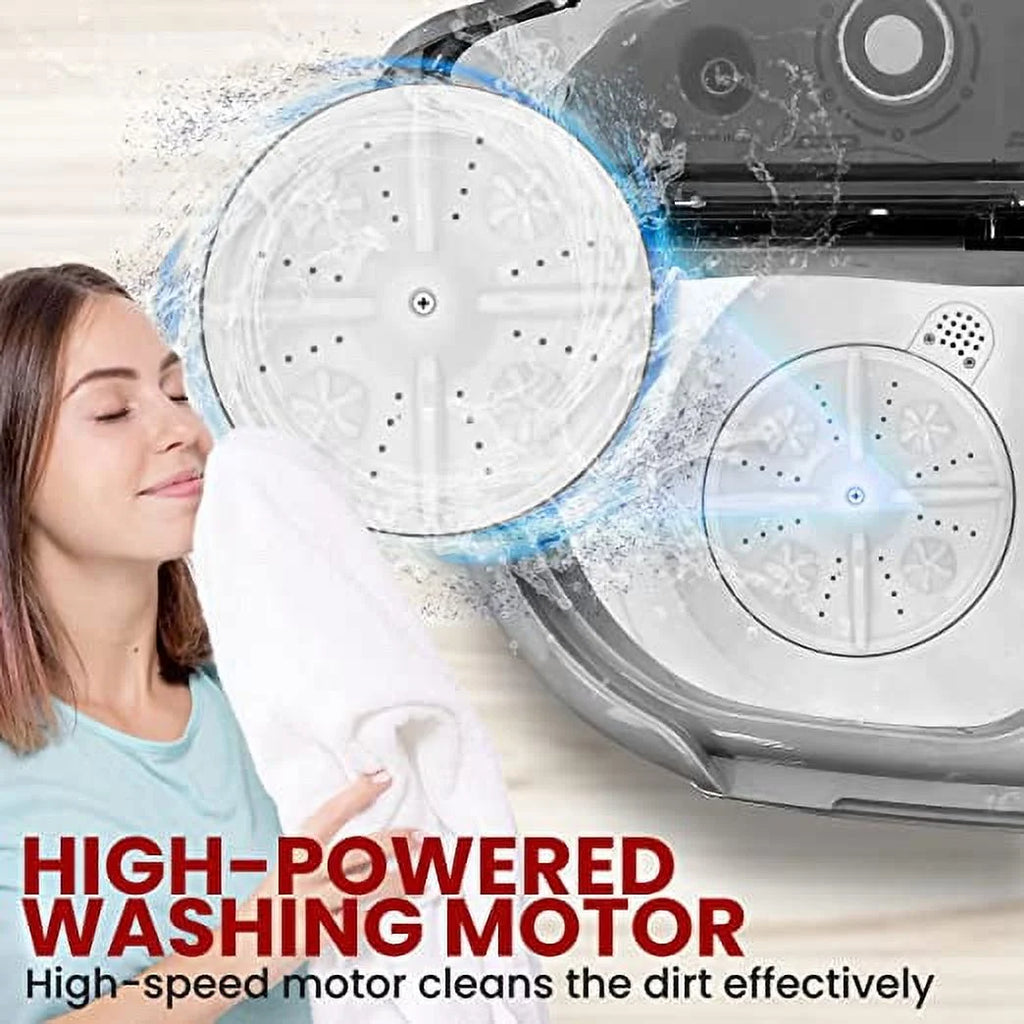 Pyle Pure Clean 110 Volt 2 in 1 Compact and Portable Washer and Dryer. Gray
