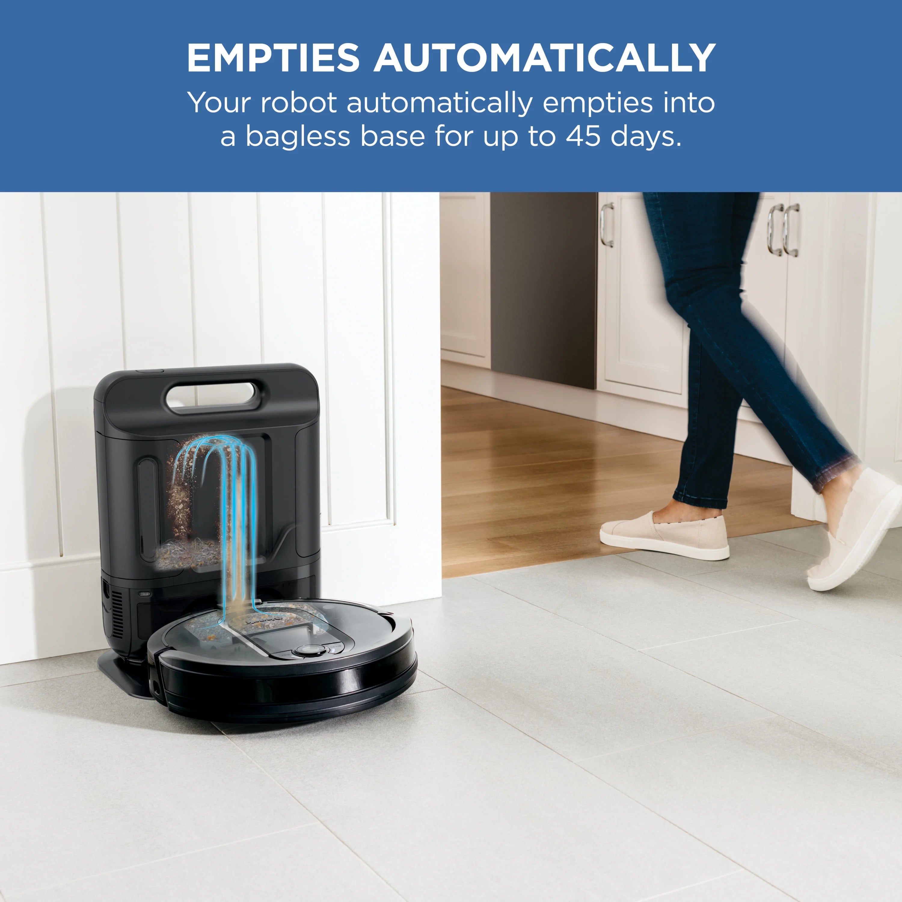 Shark IQ Robot Vacuum with XL Self-Empty Base. Home Mapping. Self-Cleaning Brushroll. Wi-Fi.RV1000AE