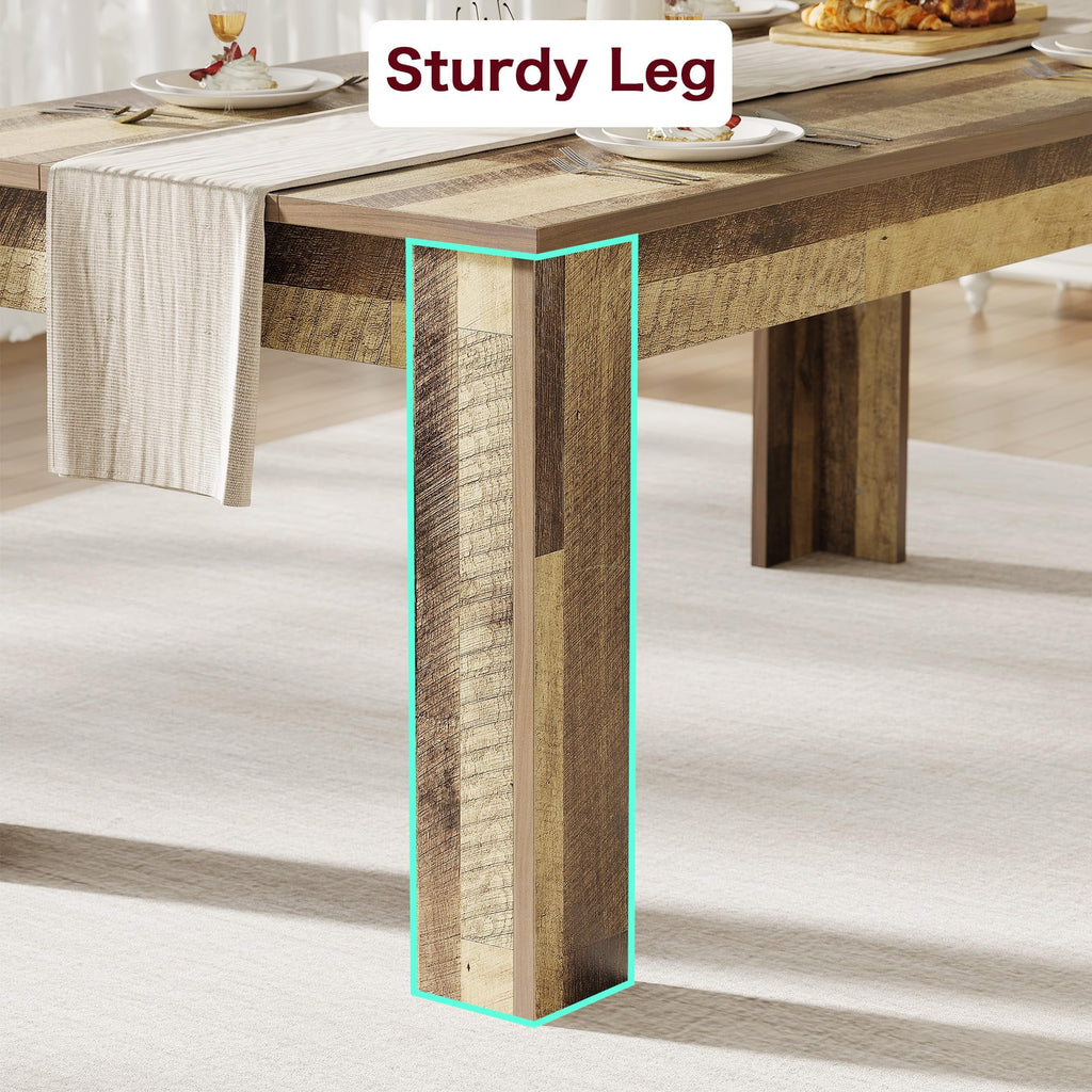 Dining Table for 4-6.63-inch Dining Tables for 4.Farmhouse Kitchen Table with Large Tabletop.Rectangular Dining Room Table.Kitchen Dining Table Dinner Table for Kitchen.Living Room��Only table��