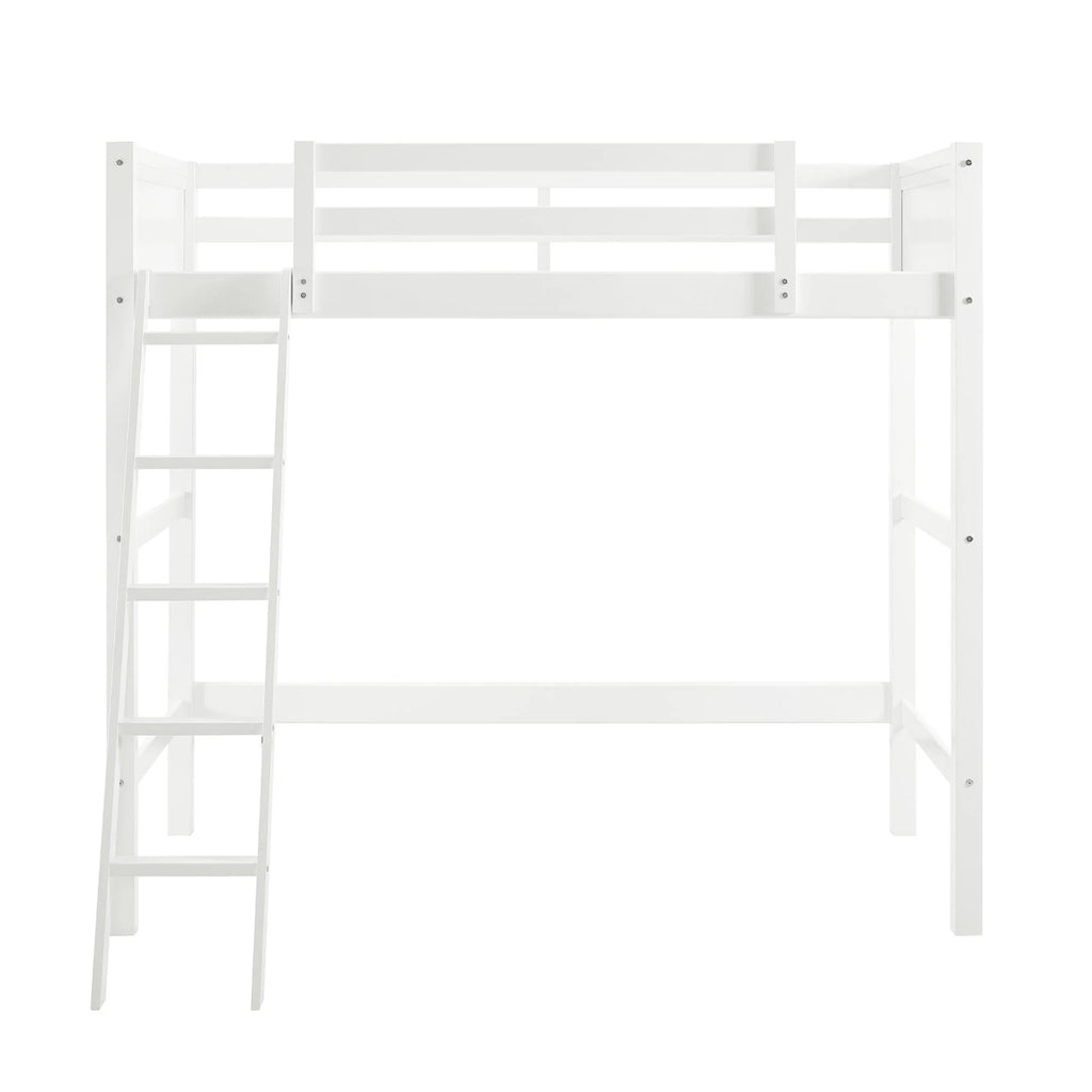 Your Zone Kiarah Twin Loft Bed with Ladder. White