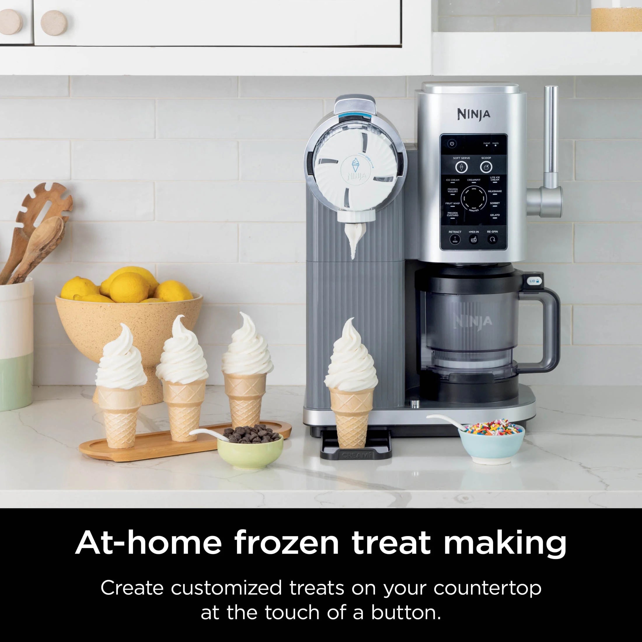 Ninja Swirl? by CREAMi? Soft Serve and Ice Cream Maker. 13 One-Touch Programs. NC701
