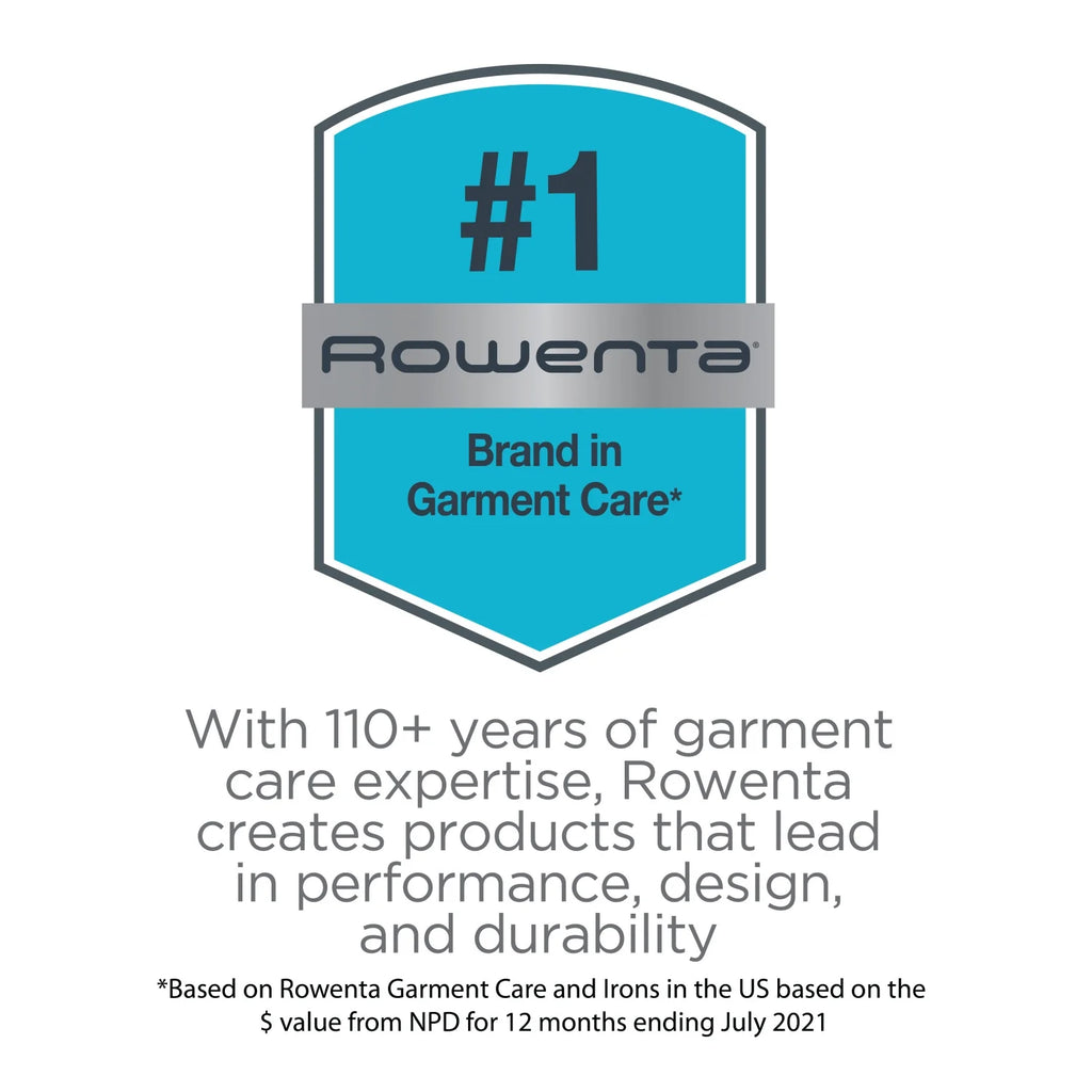 Rowenta IXEO Full Size Steamer for Clothes with Ironing Board. Garment Steamer. 65 Inch. 1500 Watts. Portable. QR1410
