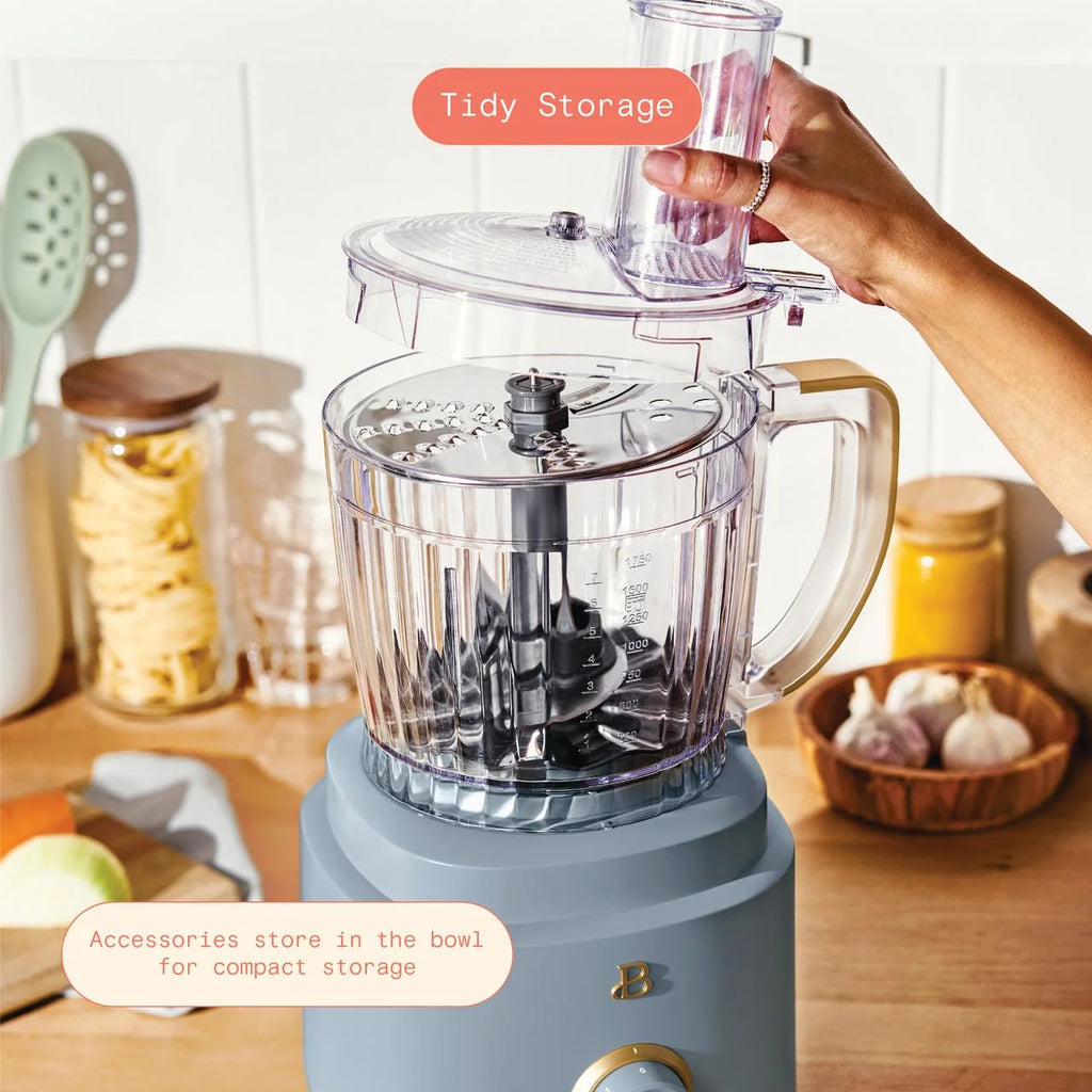 Beautiful 10-Cup Food Processor with Accessories. White Icing by Drew Barrymore