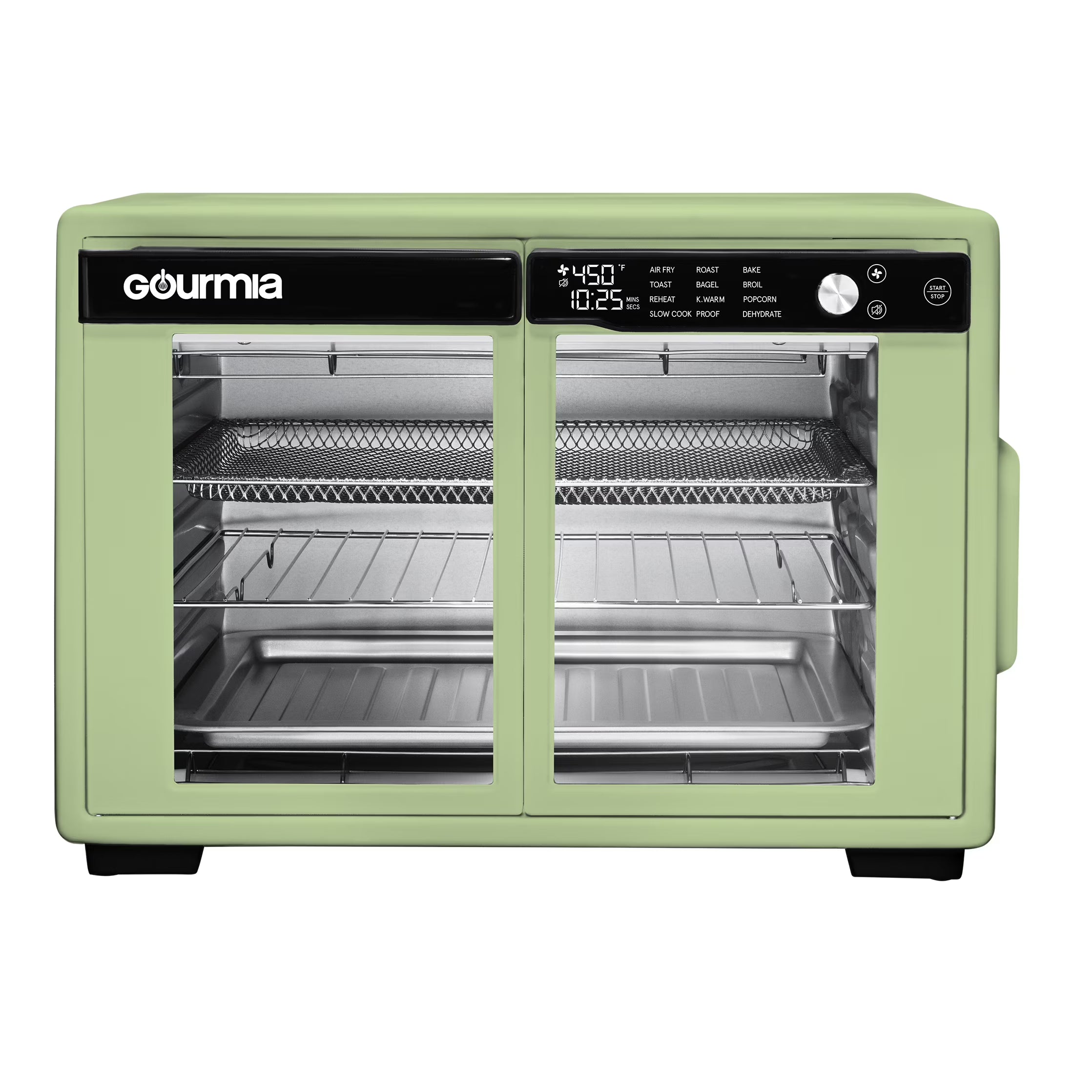 Gourmia 1700W 9-Slice Digital Toaster Oven Air Fryer. 12 Cooking Preset. 35L. Stainless Steel