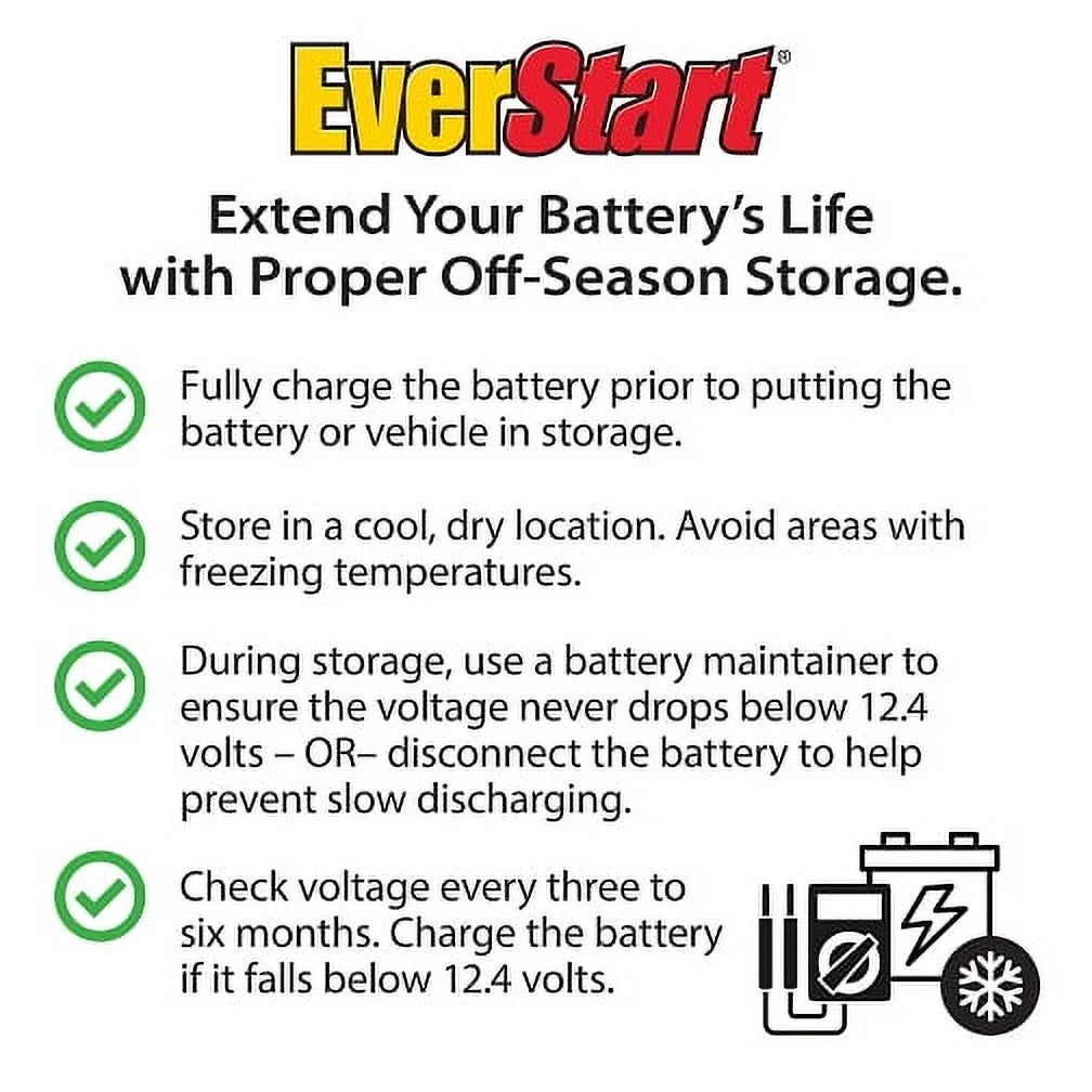 EverStart Platinum BOXED AGM Power Sport Battery. Group Size TX20L 12 Volt. 310 CCA