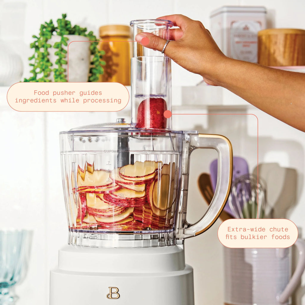 Beautiful 10-Cup Food Processor with Accessories. White Icing by Drew Barrymore