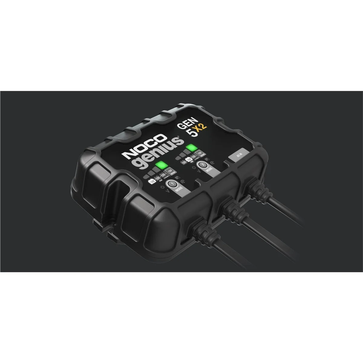 NOCO Genius GEN5X2: 2-Bank 10A (5A/Bank) 12V Onboard Battery Charger and Maintainer