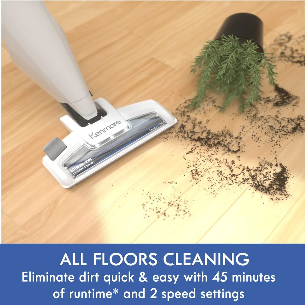Kenmore DS1030 Lightweight Cordless Stick Vacuum Cleaner. 24V. White. Handvac under 3lbs