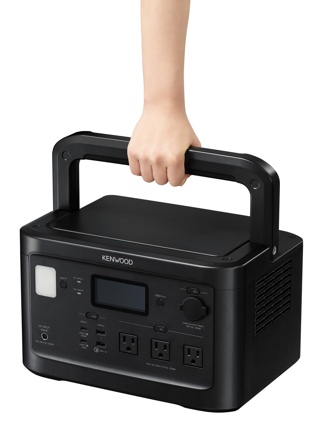 KENWOOD Portable Power Station BN-RK800. 700Wh Backup Lithium Battery. 120V/806W AC Outlets. USB Ports. Automatic Power Supply