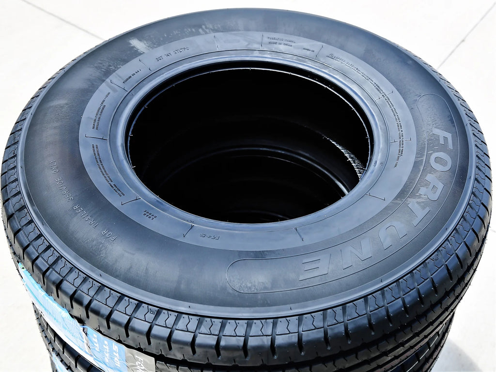 Set of 4 Fortune ST01 Steel Belted ST205/75R15 205/75R15 107/102M D 8 Ply Trailer Tires