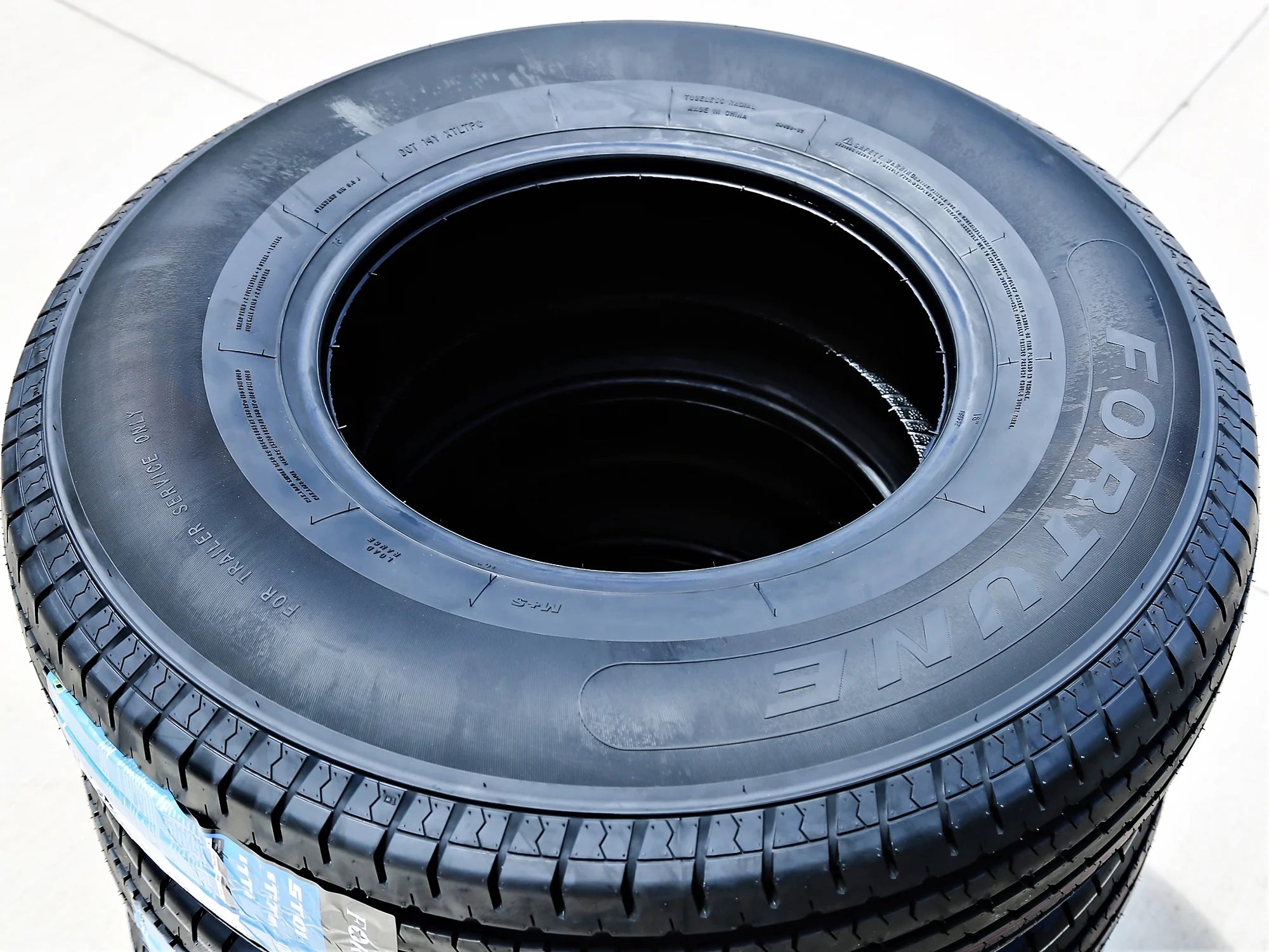 Set of 4 Fortune ST01 Steel Belted ST205/75R15 205/75R15 107/102M D 8 Ply Trailer Tires