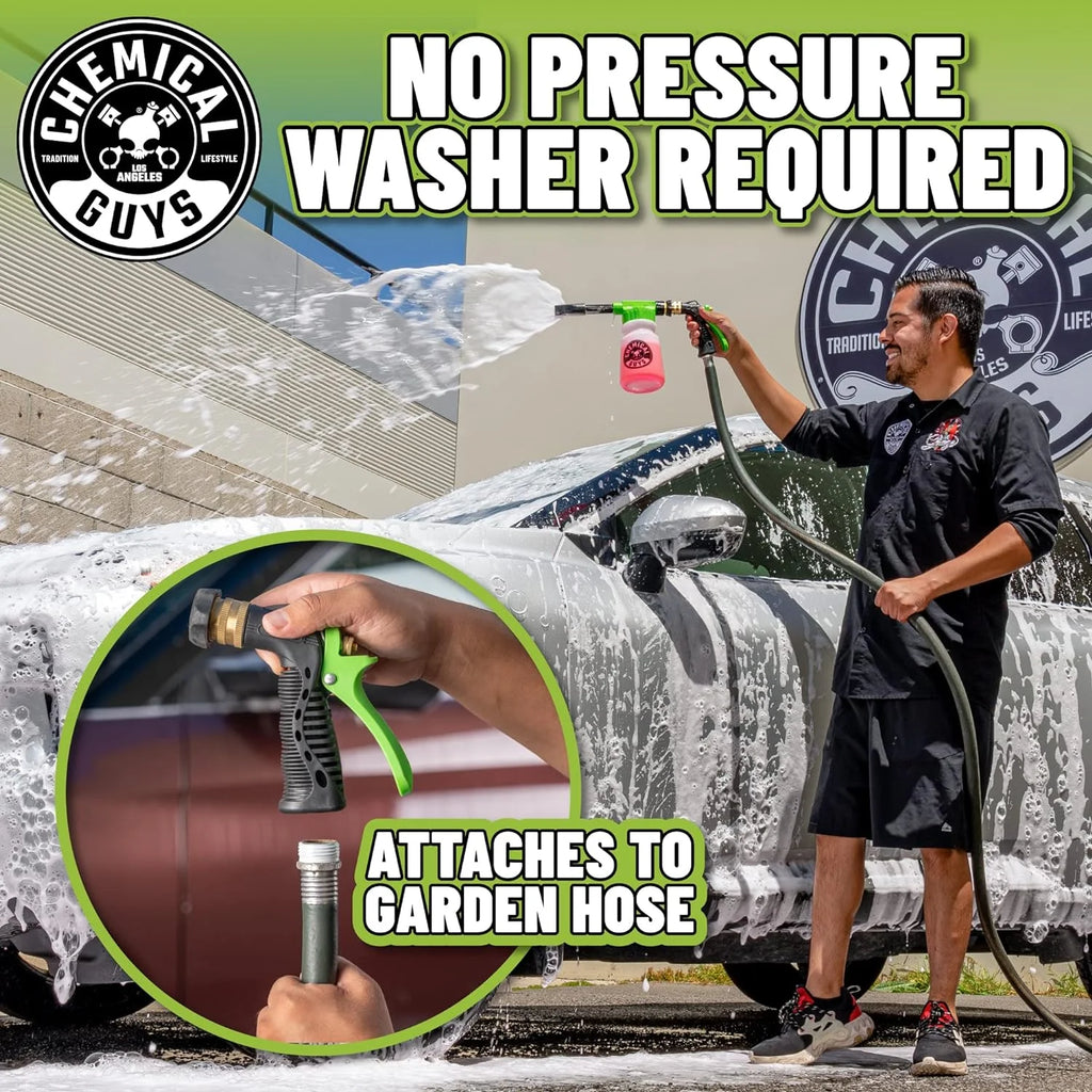 Chemical Guys HOL340 15-Piece Arsenal Builder Car Wash Kit with Foam Gun. Bucket. and (5) 16 oz Car Care Cleaning Chemicals. Gift for Car & Truck Lovers. Dads and DIYers (Works w/Garden Hose)