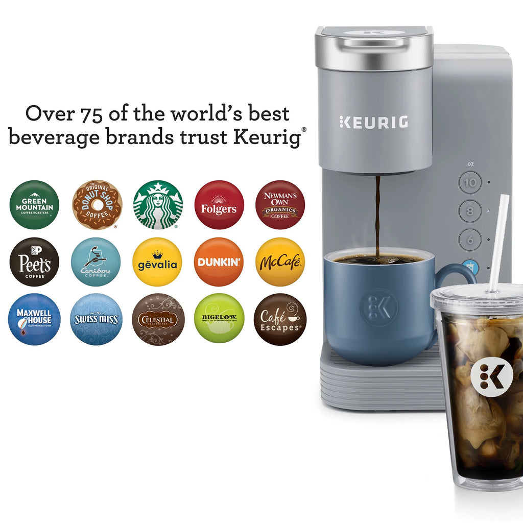 Keurig K-Iced Essentials Iced and Hot Single-Serve K-Cup Pod Coffee Maker. White