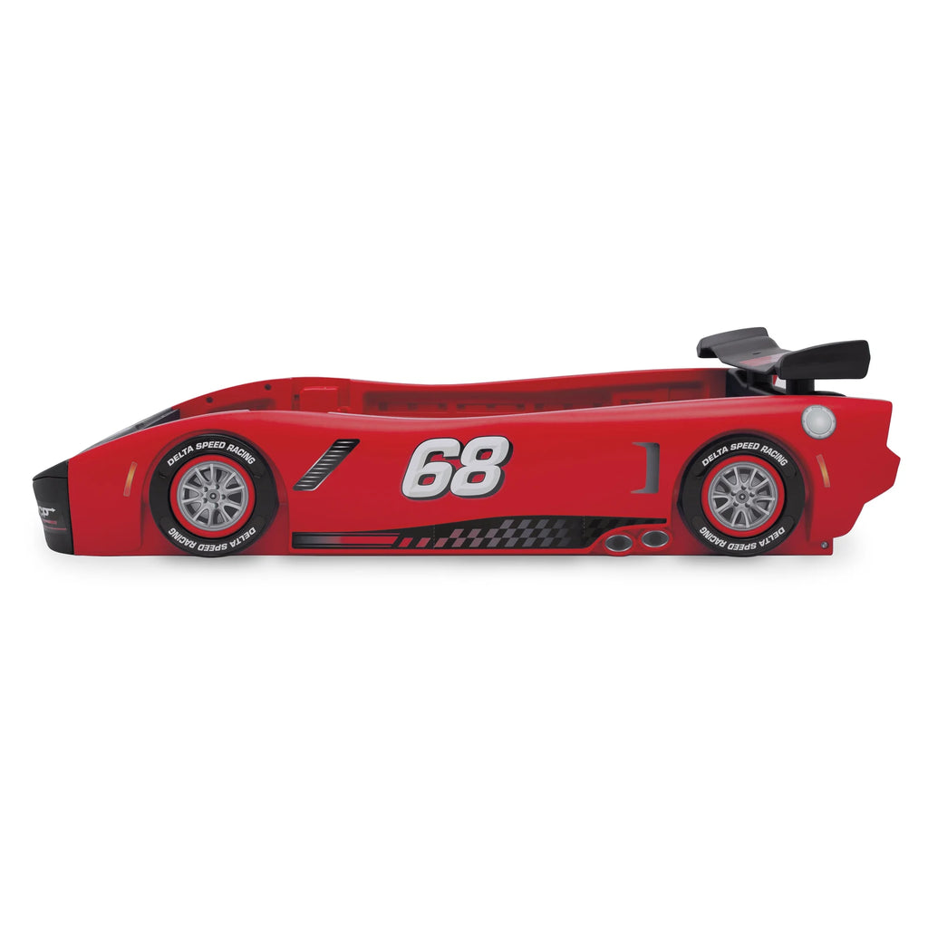 Delta Children Turbo Race Car Twin Bed. Blue