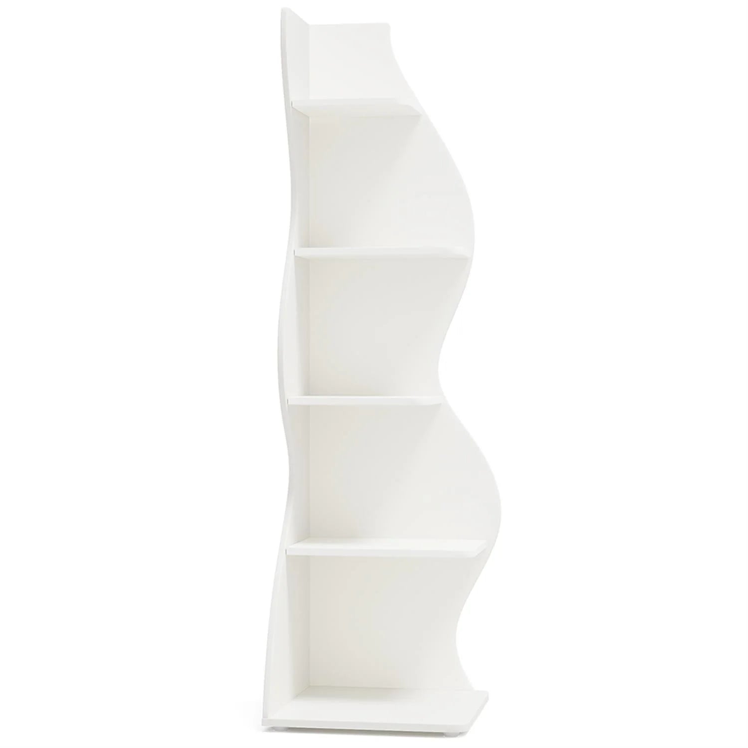 Finihen 5-Tier Corner Bookcase. Wood Bookshelf Storage Organizer. 70 Tall Display Standing Shelf Unit for Bedroom. Living Room. Green