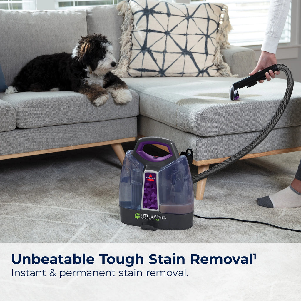 BISSELL Littlle Green ProHeat Advanced Pet Portable Deep Cleaning. for Carpet. Upholstery. and Auto. tough stain removal. Heatwave Technology. Lightweight. 2513W