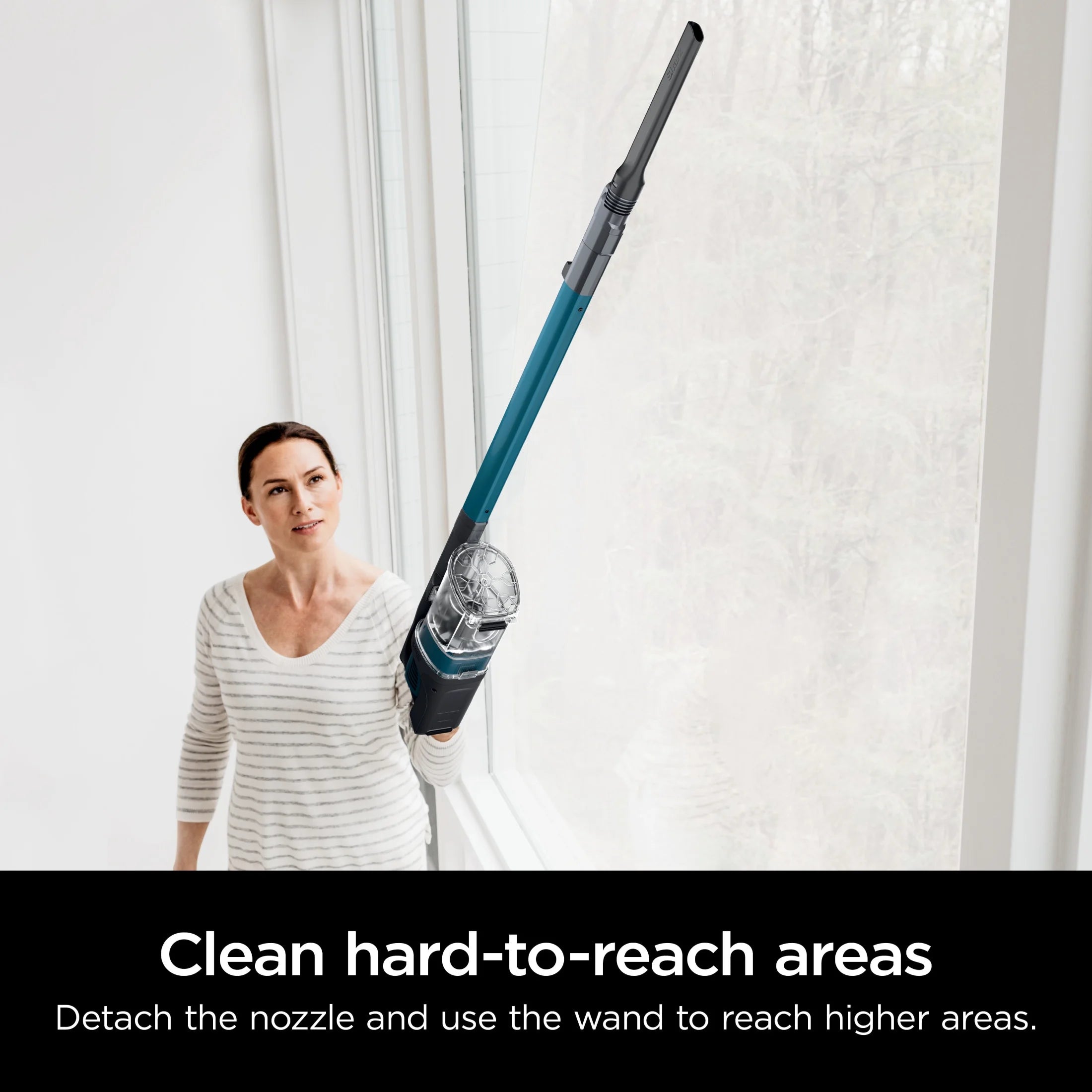 Shark Pet Pro Bagless Cordless Stick Vacuum. Carpets and Hardfloors. Powerfins Brushroll. No Hair Wrap. Up to 40 Min Runtime. XL Dust Cup. IZ240 Teal